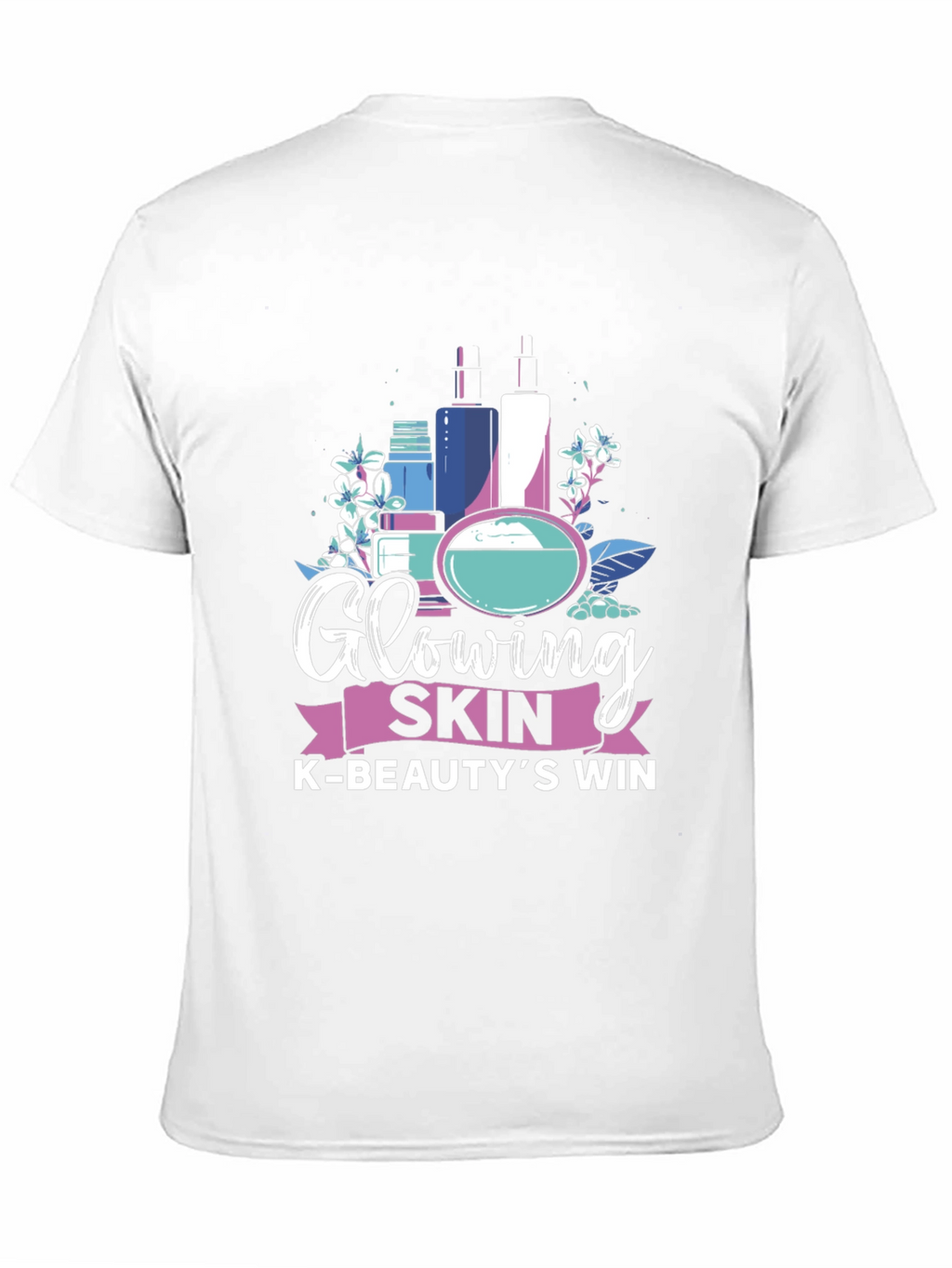 Glowing Skin K-Beauty Win Black Graphic Tee