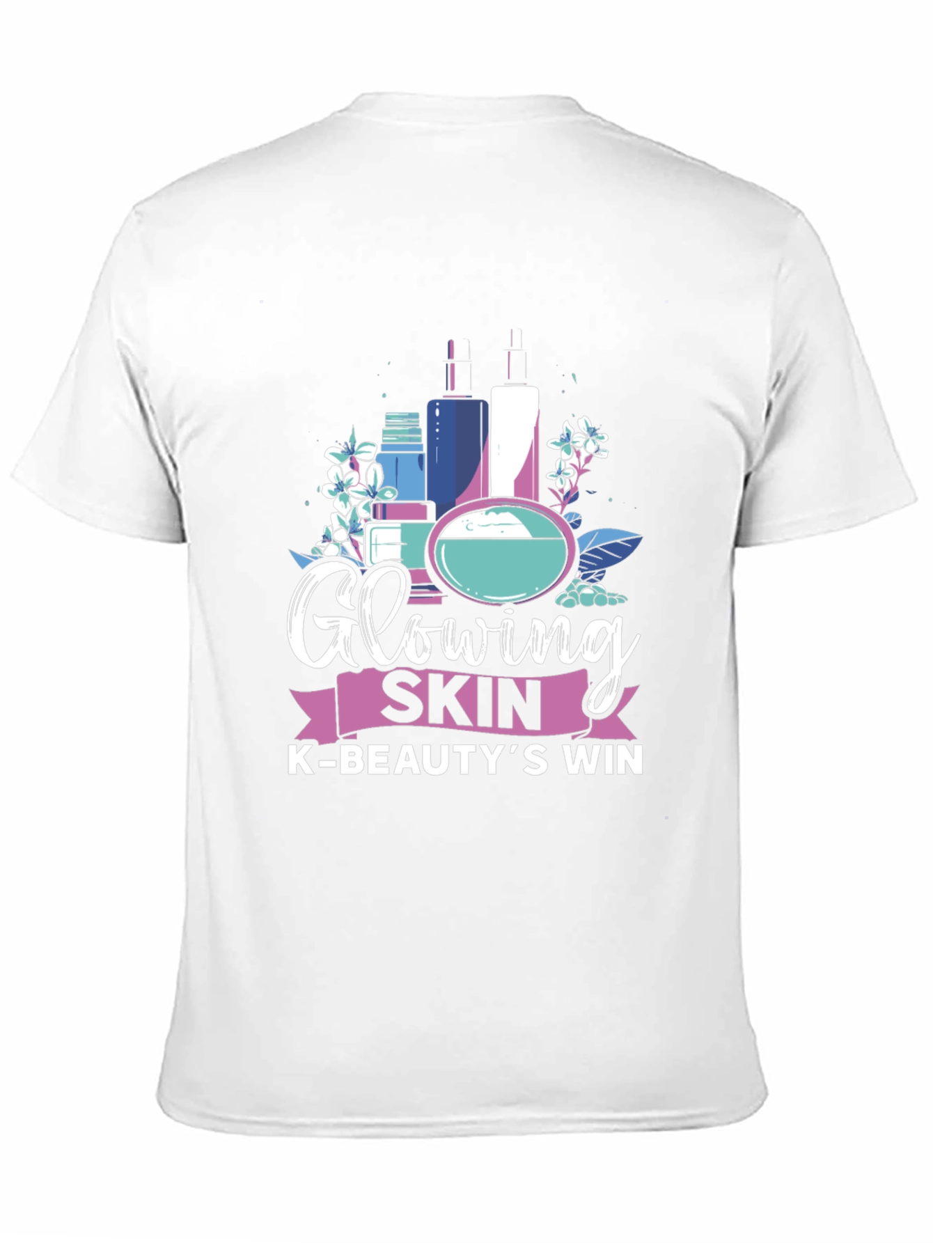 Glowing Skin K-Beauty Win Black Graphic Tee