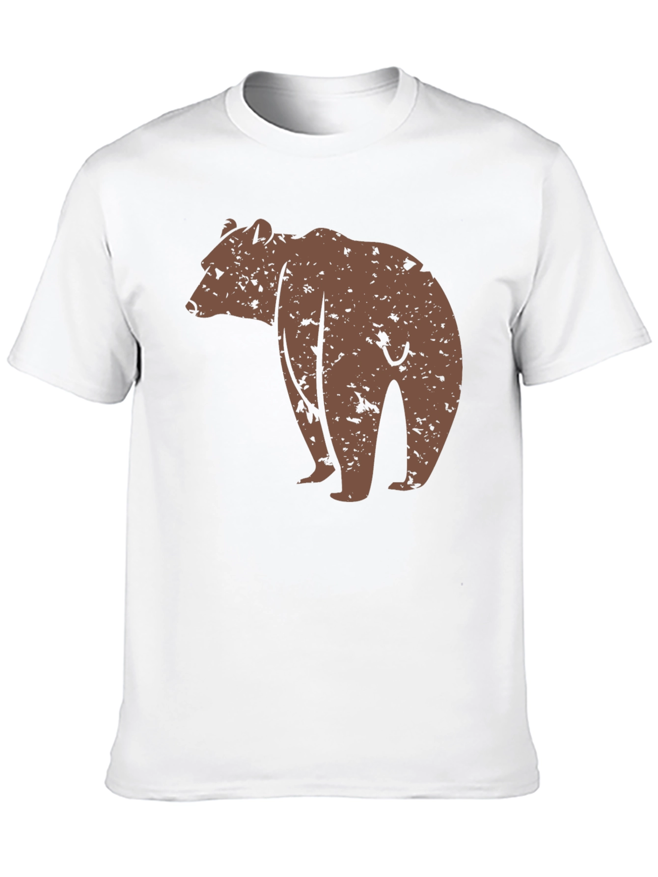 Bear Graphic Print Black T-Shirt