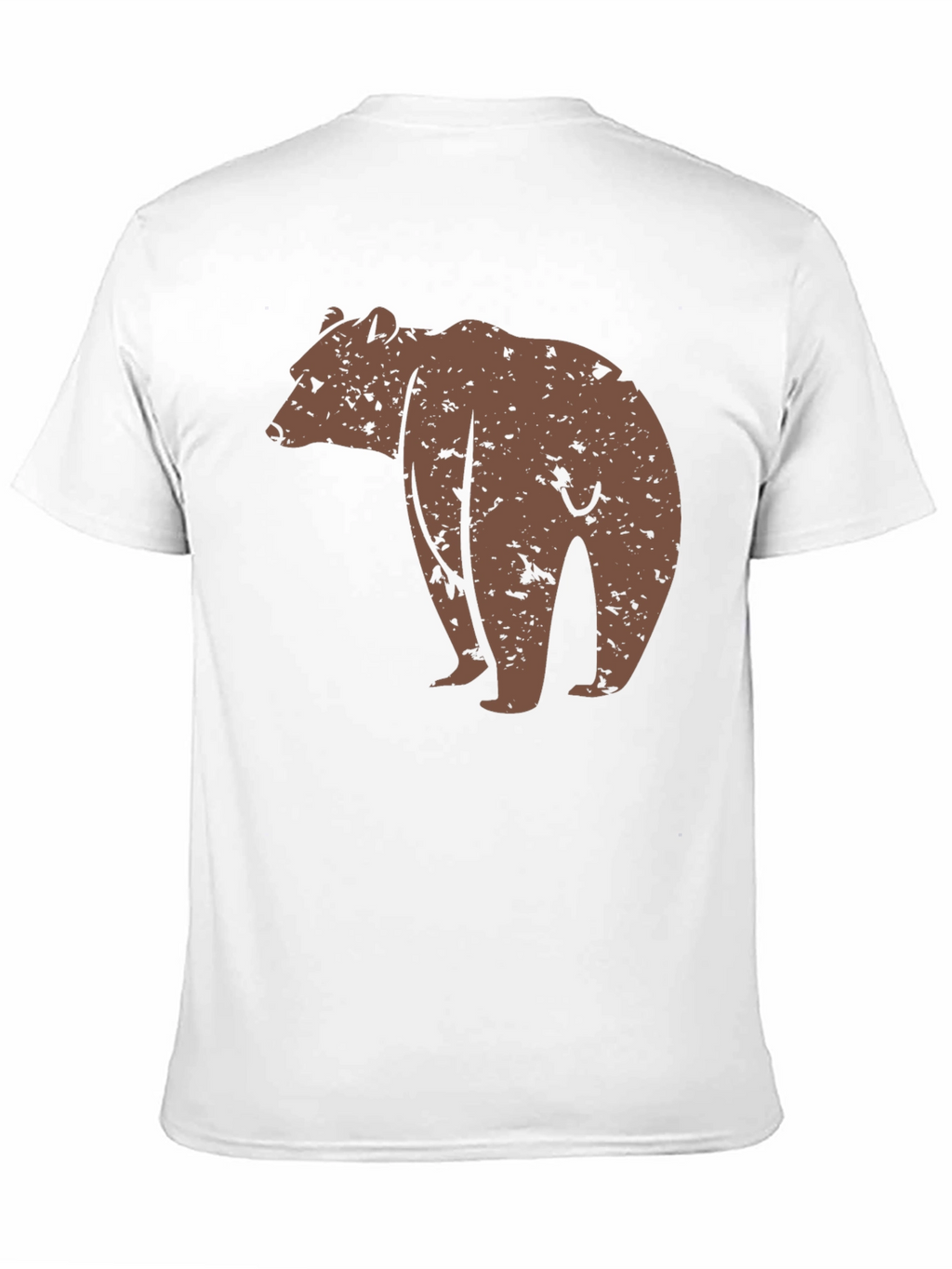 Bear Graphic Print Black T-Shirt