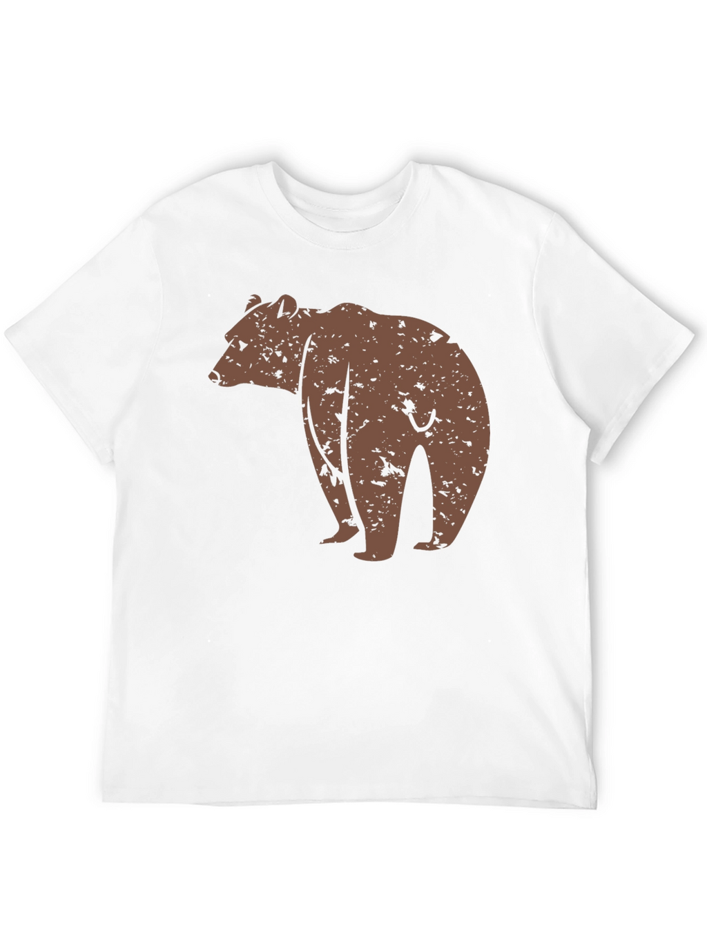Bear Graphic Print Black T-Shirt