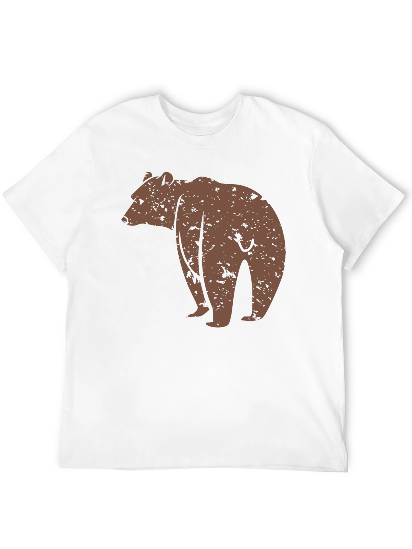 Bear Graphic Print Black T-Shirt