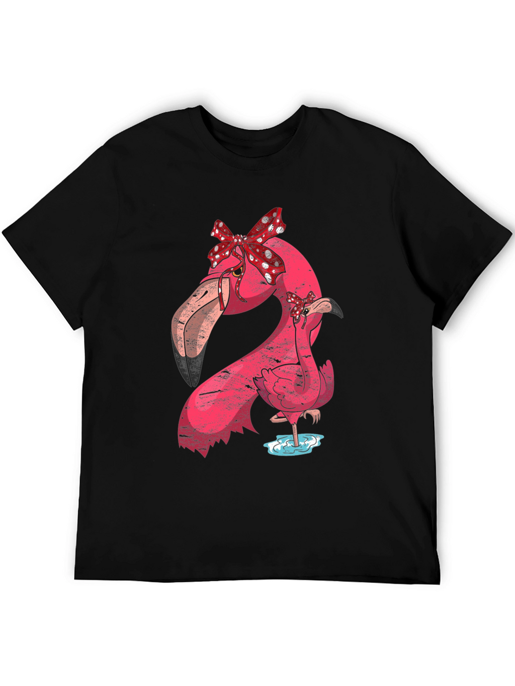 Flamingo Mom & Baby T-Shirt with Bows