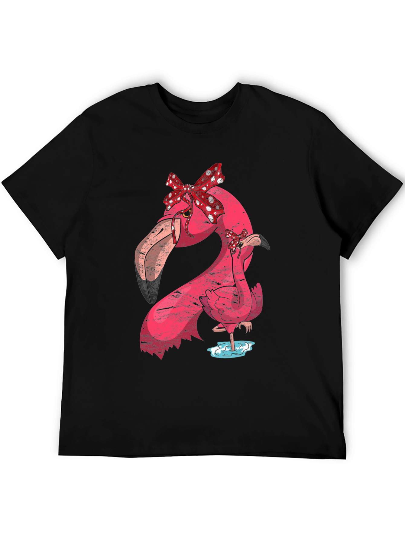 Flamingo Mom & Baby T-Shirt with Bows
