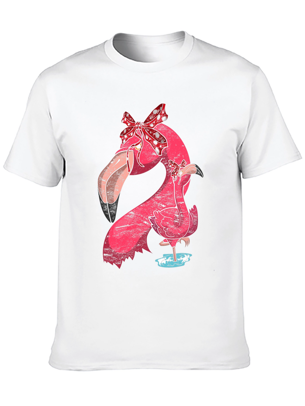 Flamingo Mom & Baby T-Shirt with Bows