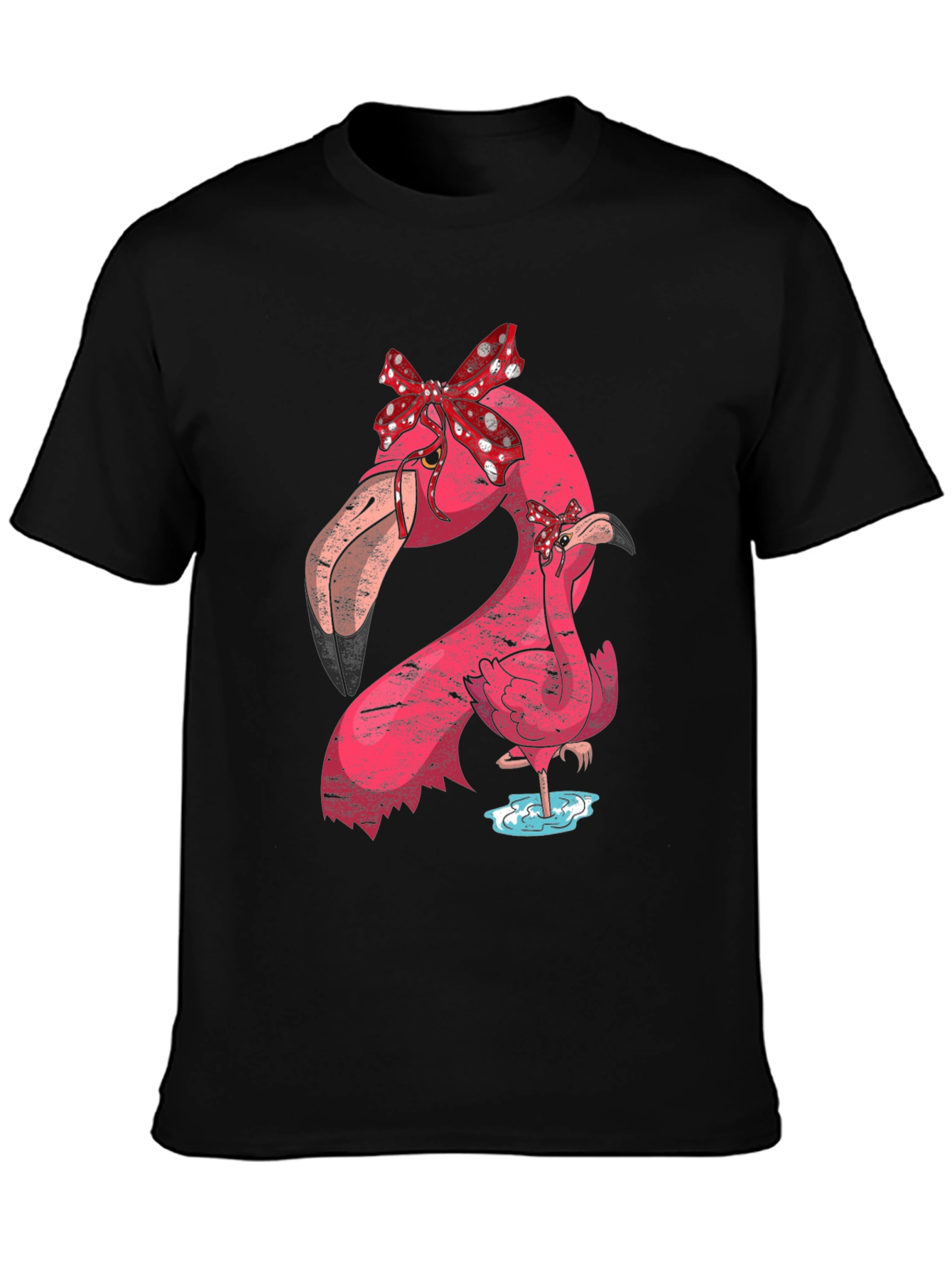 Flamingo Mom & Baby T-Shirt with Bows
