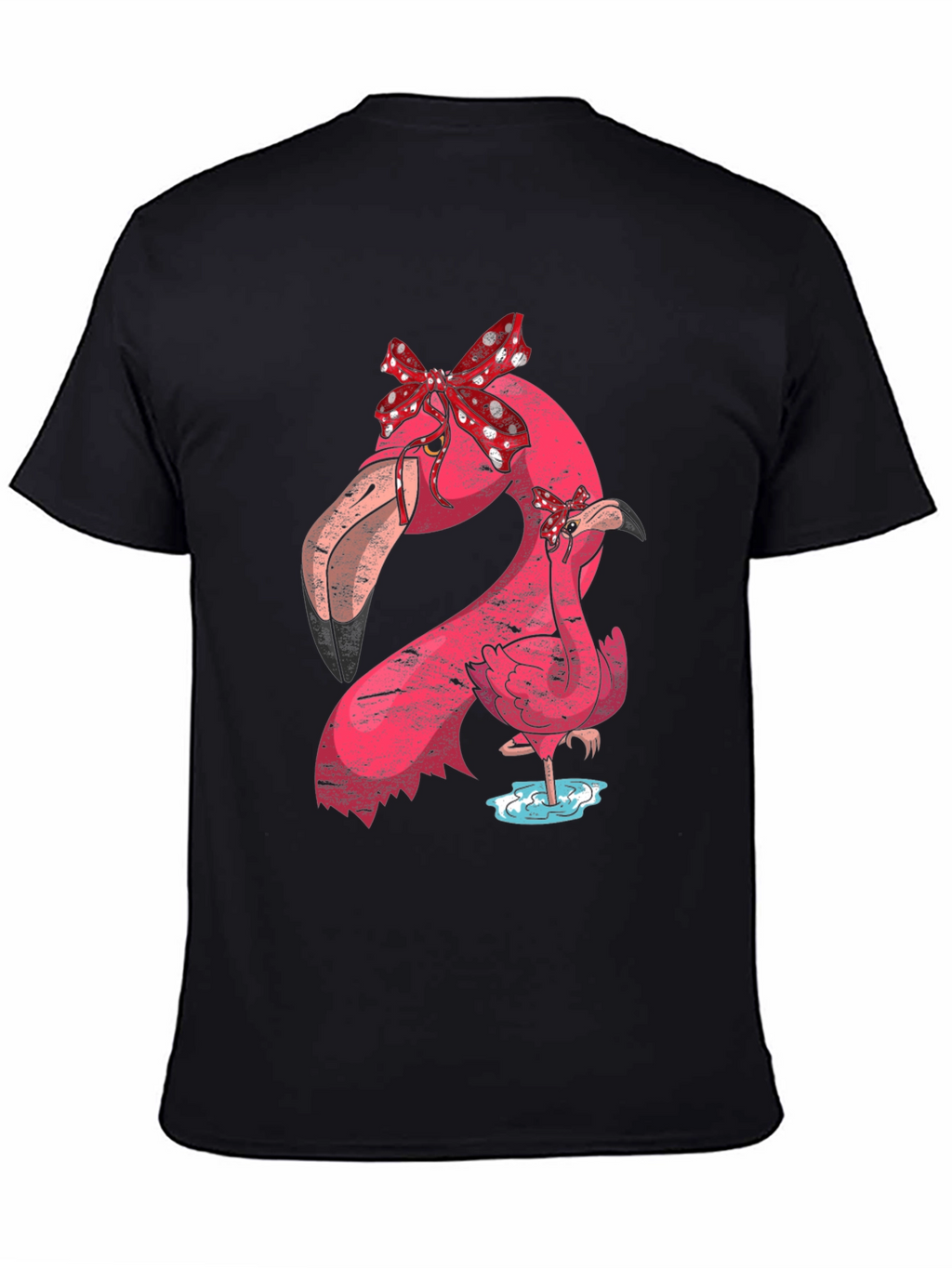 Flamingo Mom & Baby T-Shirt with Bows