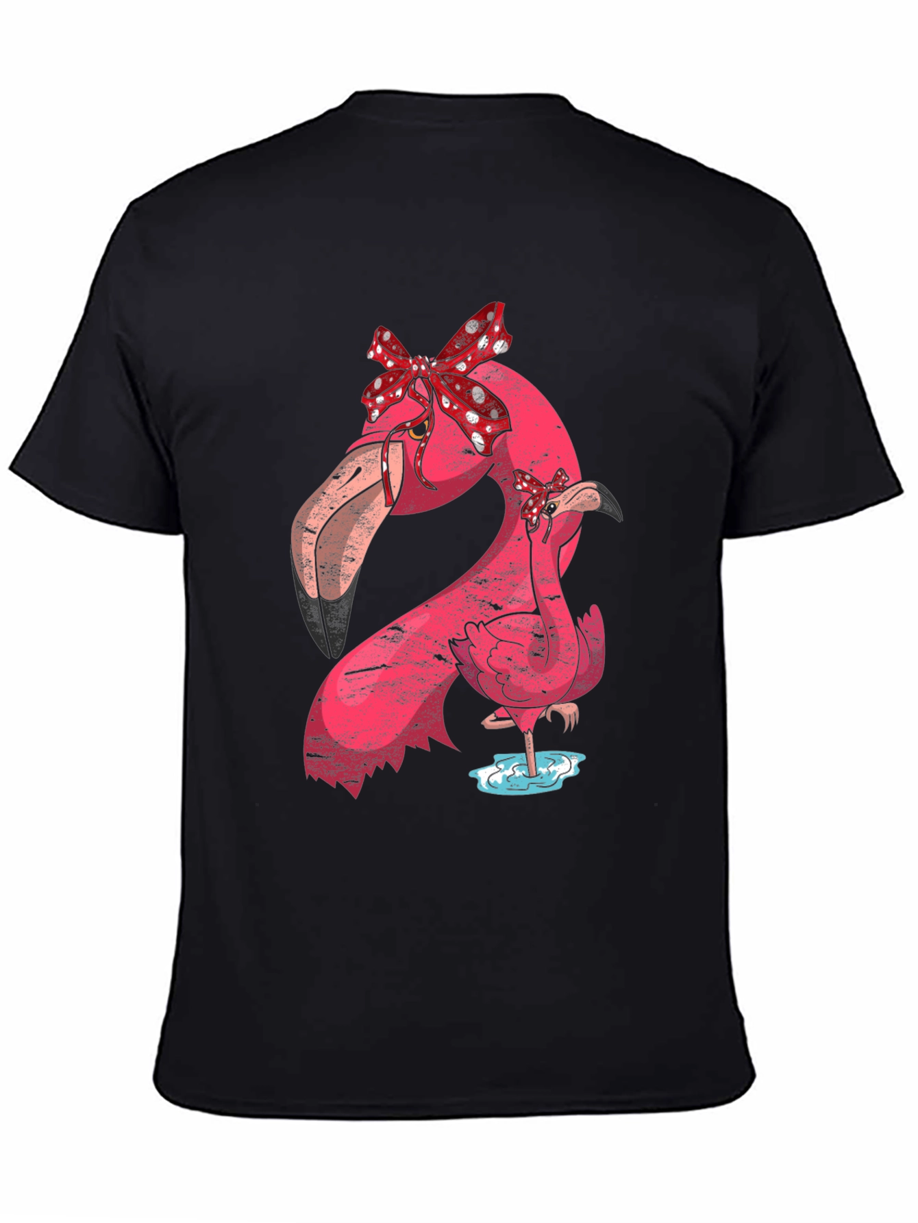 Flamingo Mom & Baby T-Shirt with Bows
