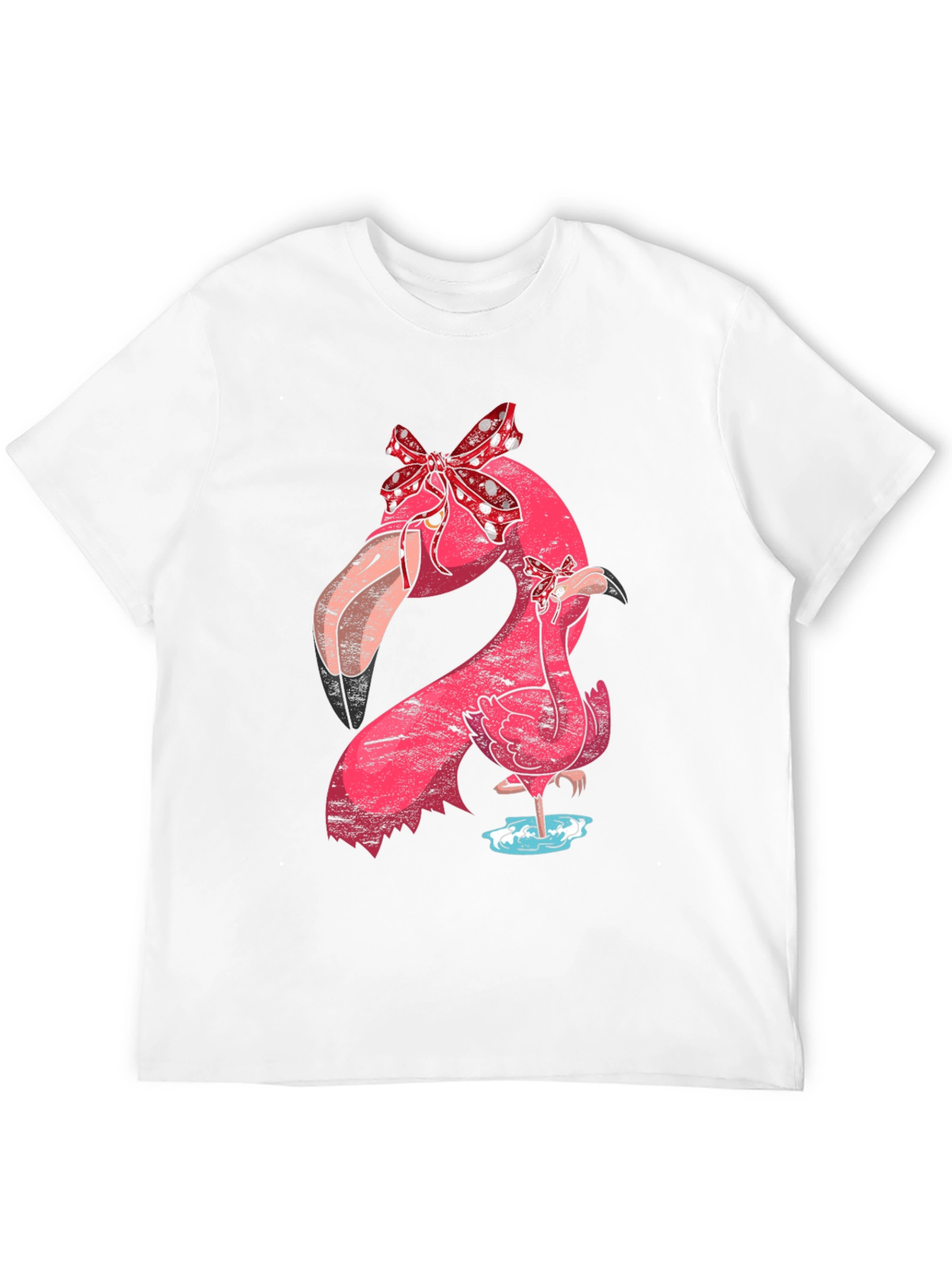 Flamingo Mom & Baby T-Shirt with Bows
