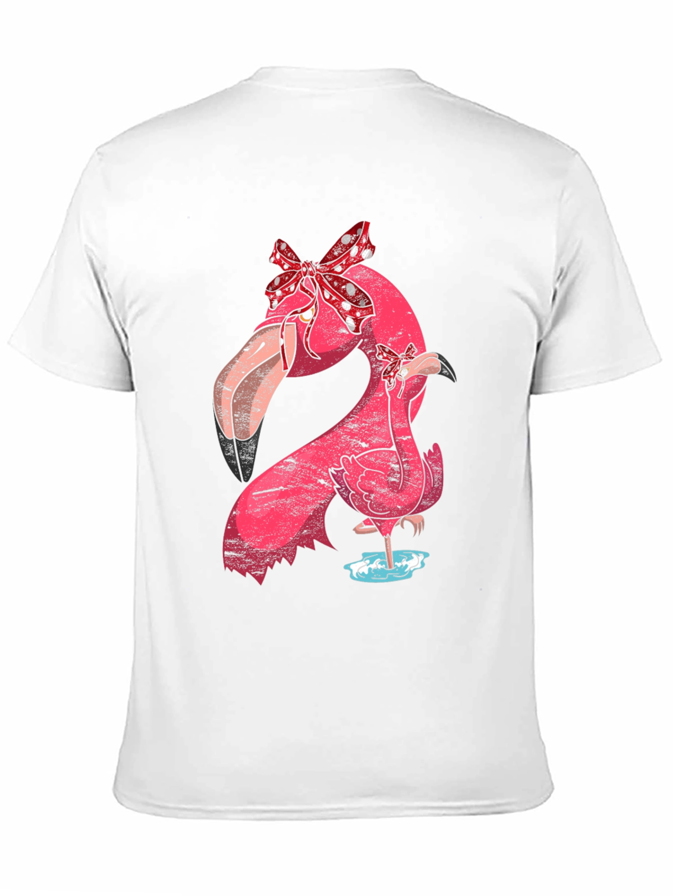 Flamingo Mom & Baby T-Shirt with Bows