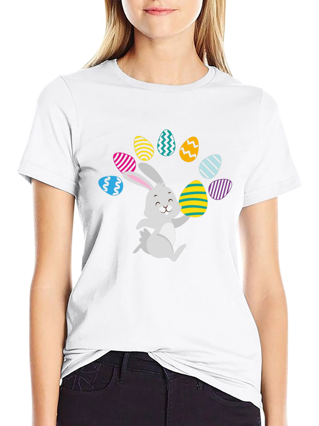 Easter Bunny & Eggs Graphic Tee