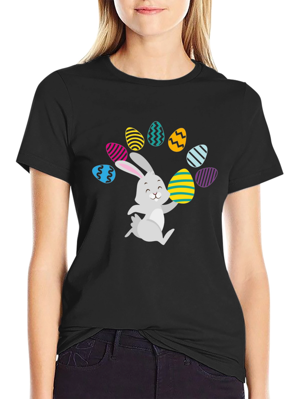 Easter Bunny & Eggs Graphic Tee