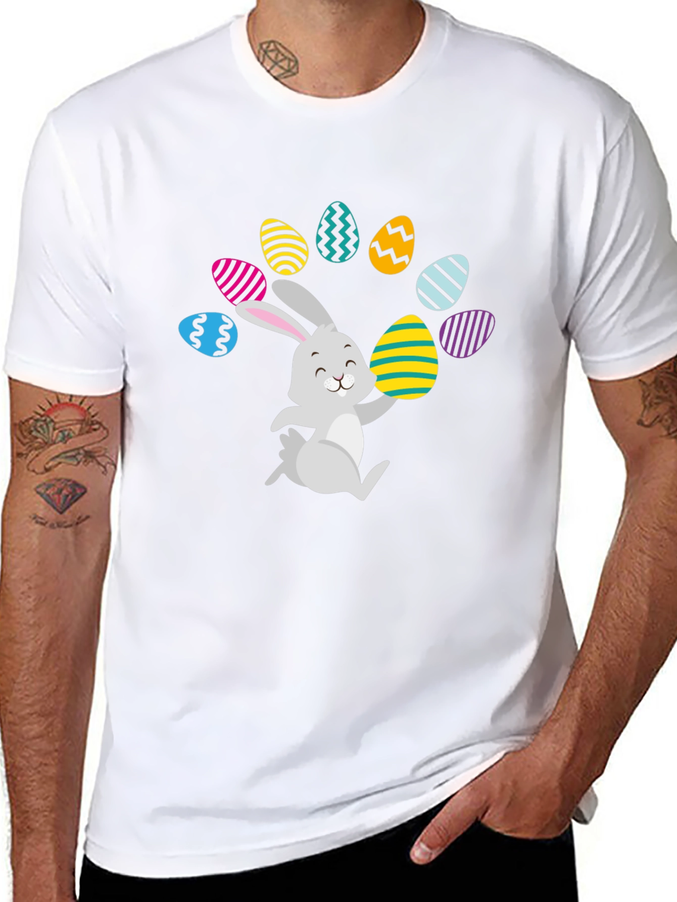 Easter Bunny & Eggs Graphic Tee