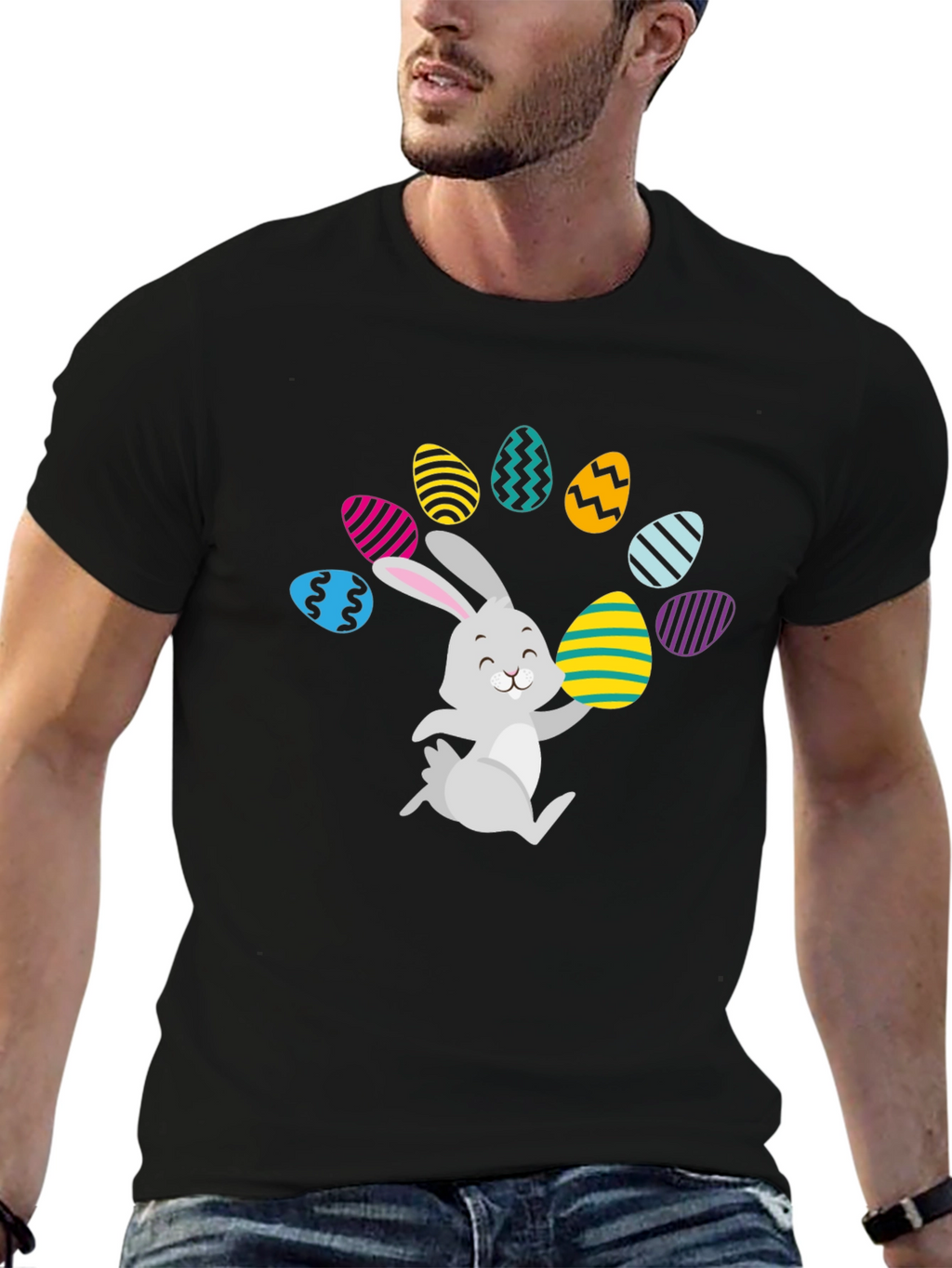 Easter Bunny & Eggs Graphic Tee