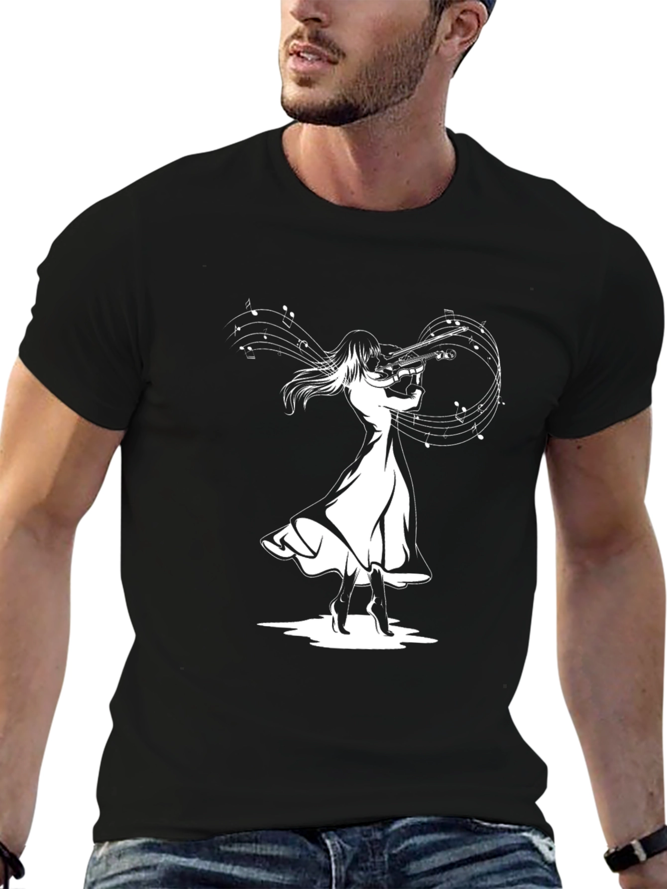 Musical Flute Player Graphic Tee