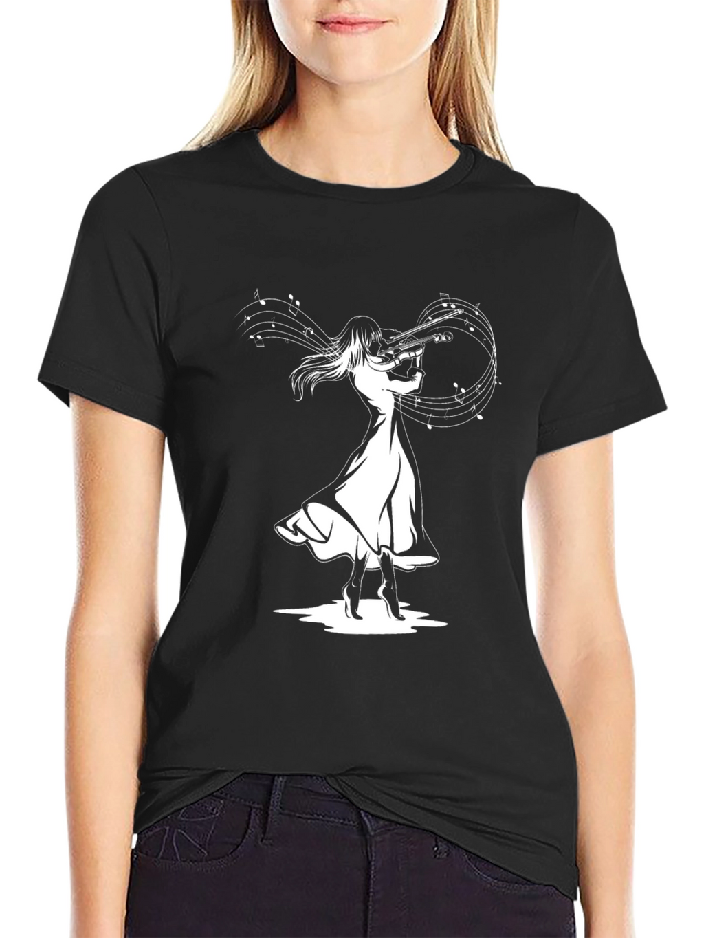Musical Flute Player Graphic Tee
