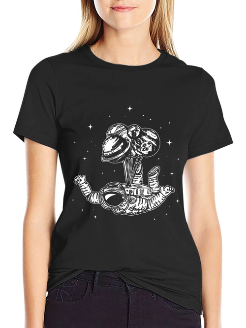 Astronaut Planets T-Shirt - Mens Graphic Tee