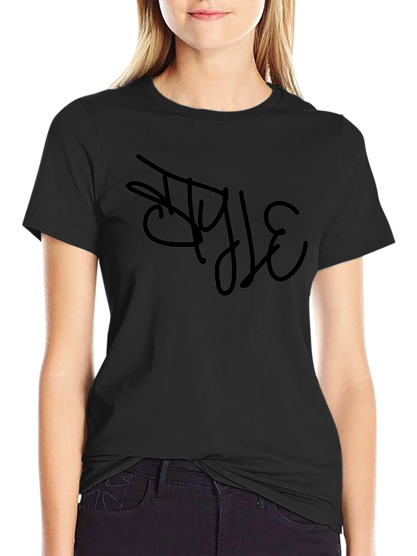 Stylish Black Graphic Tee