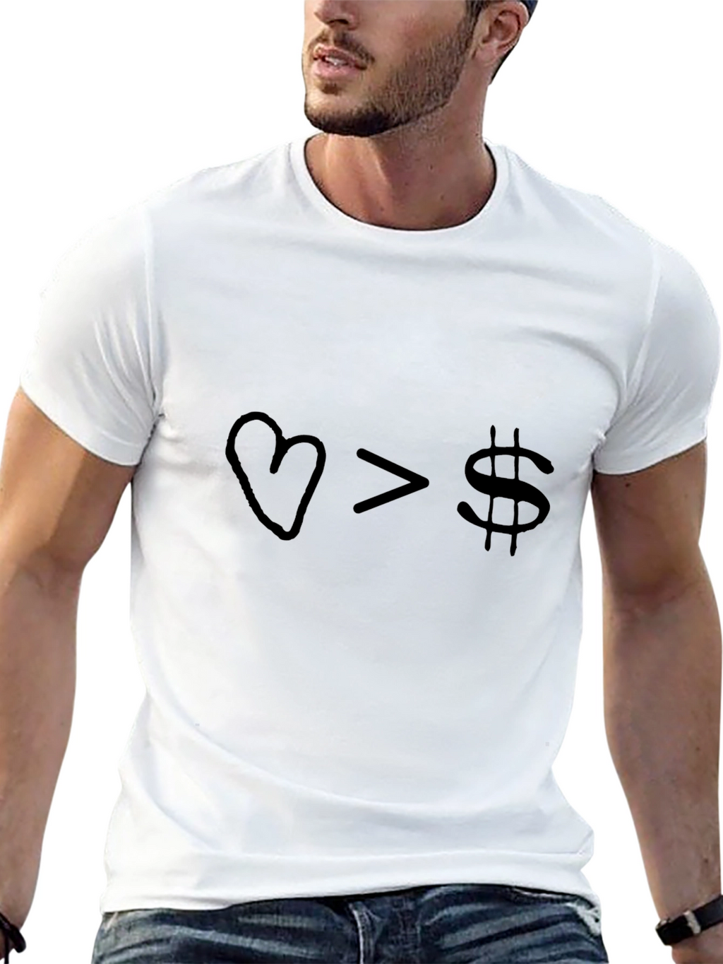 Love Over Money Graphic Tee