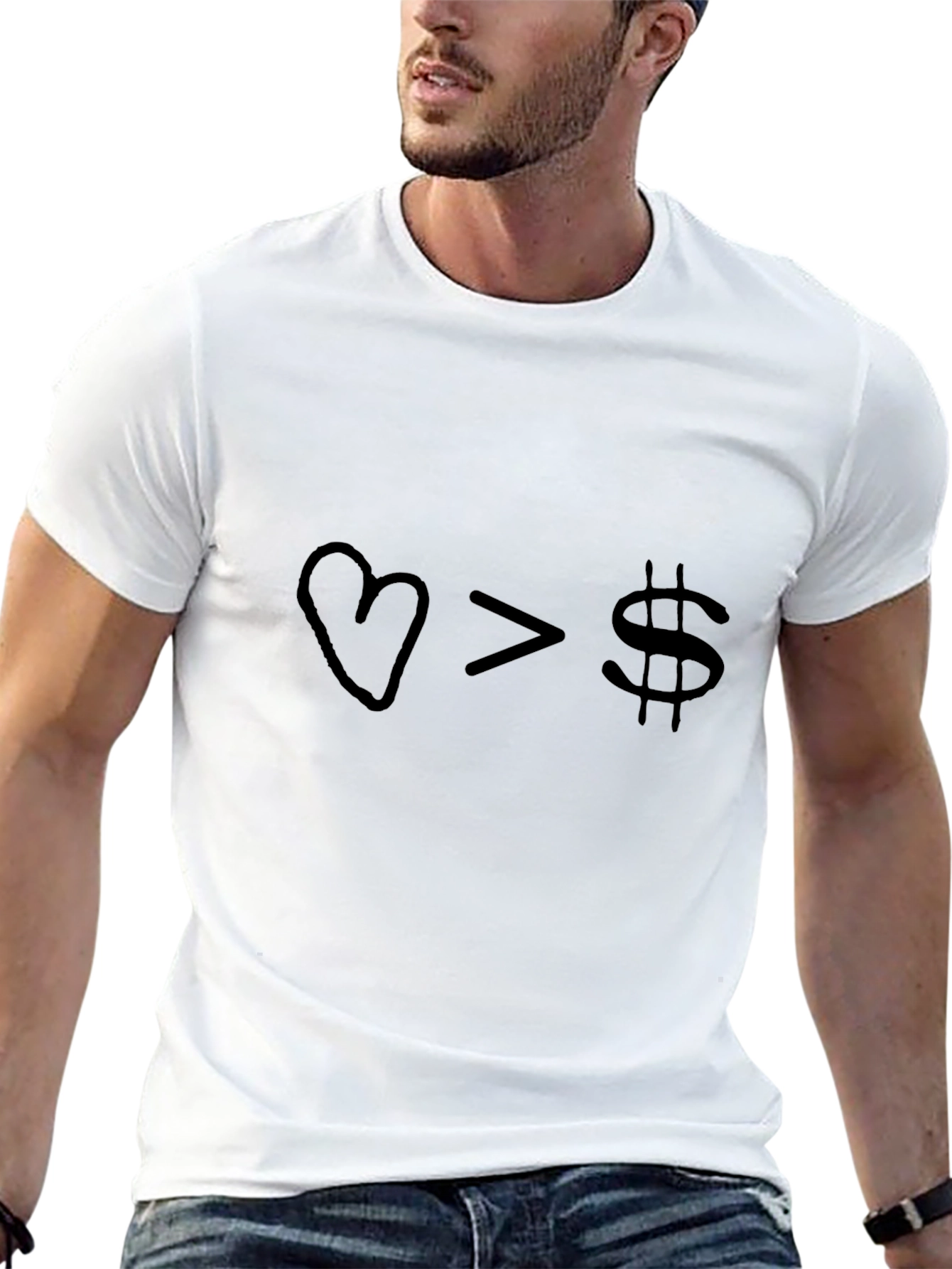 Love Over Money Graphic Tee
