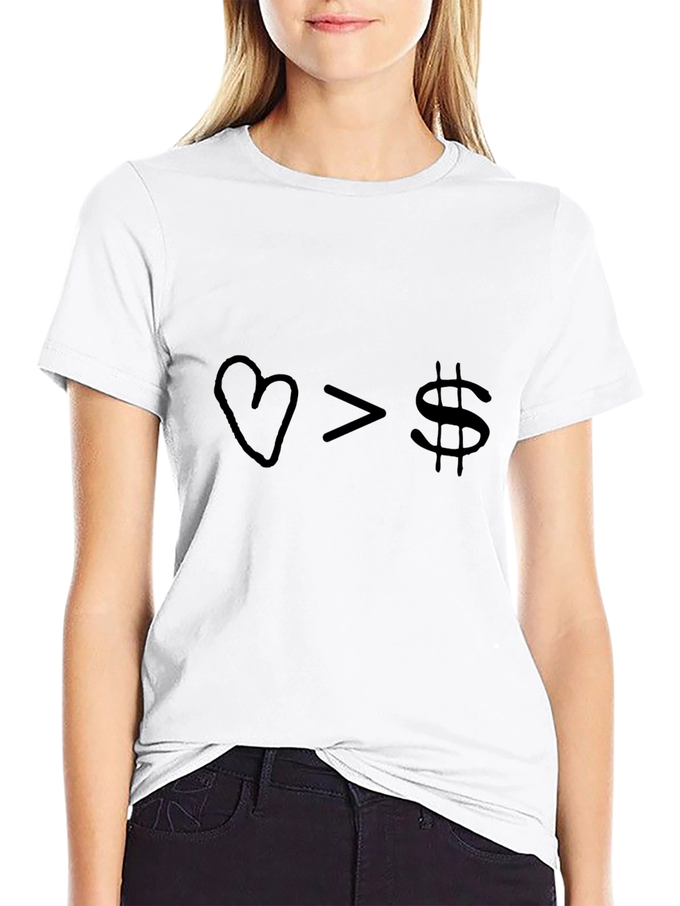 Love Over Money Graphic Tee