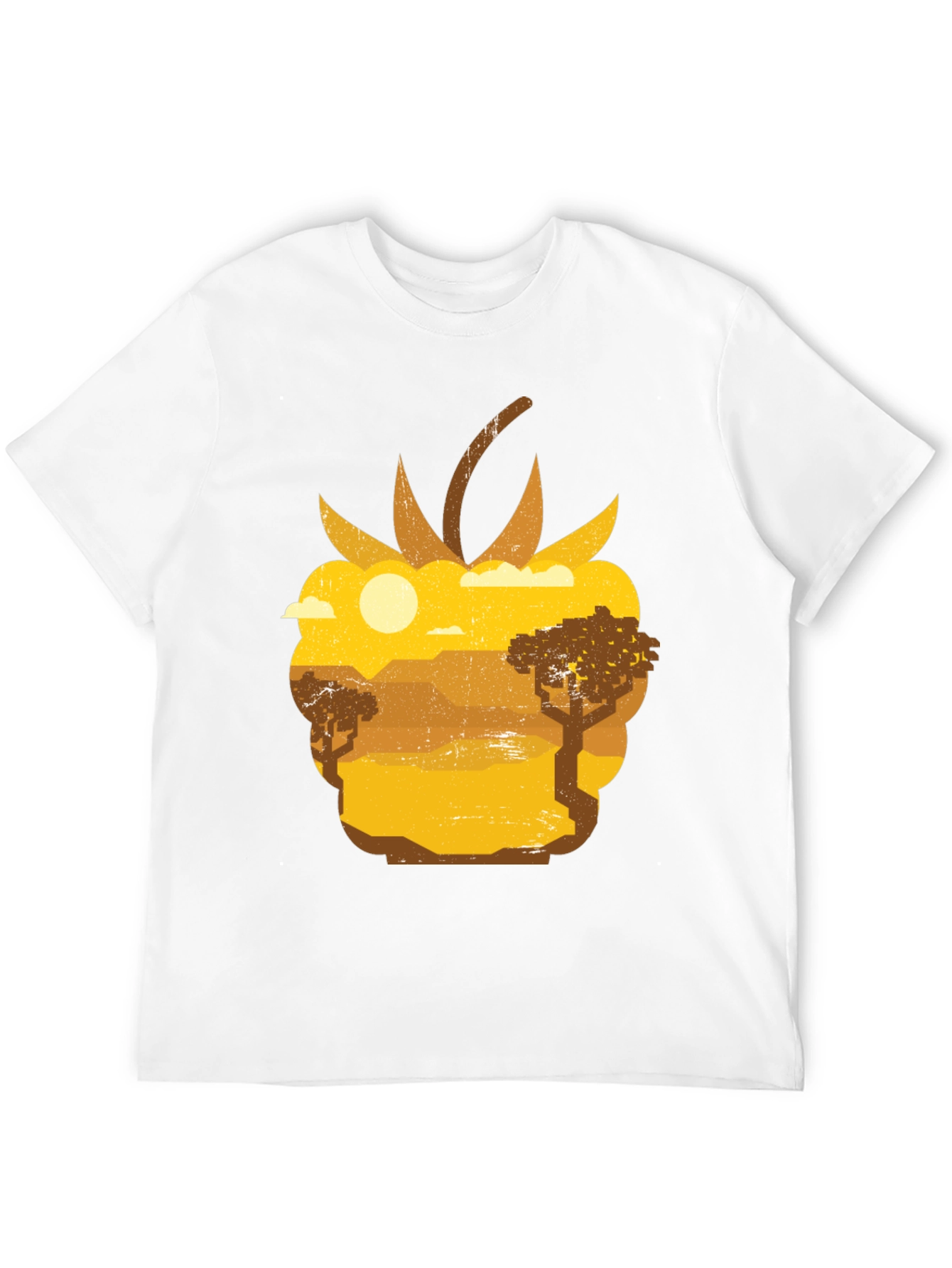 Raspberry Desert Graphic Tee - Unique Nature Scene Shirt