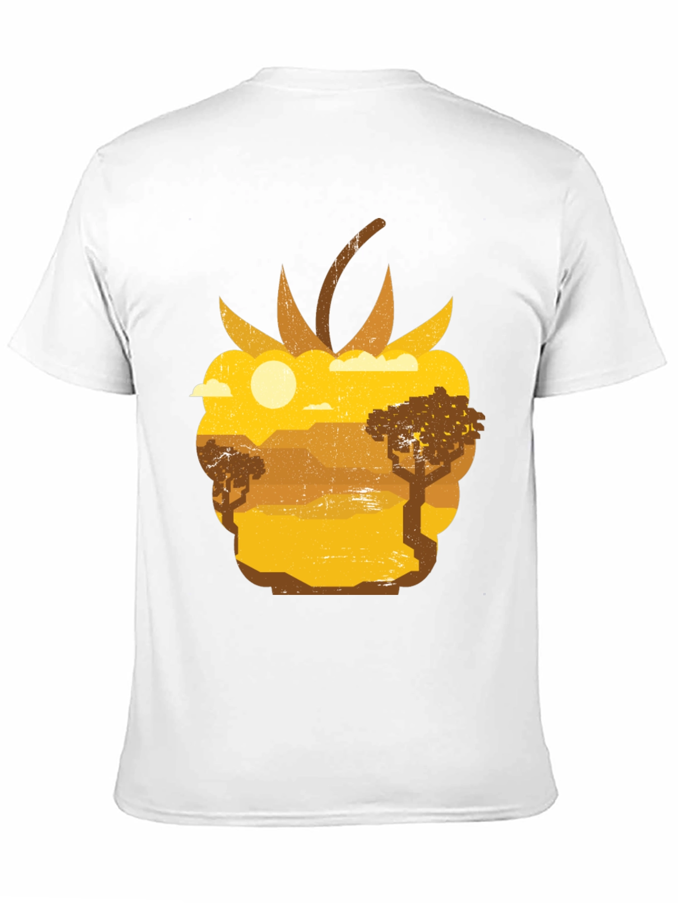 Raspberry Desert Graphic Tee - Unique Nature Scene Shirt