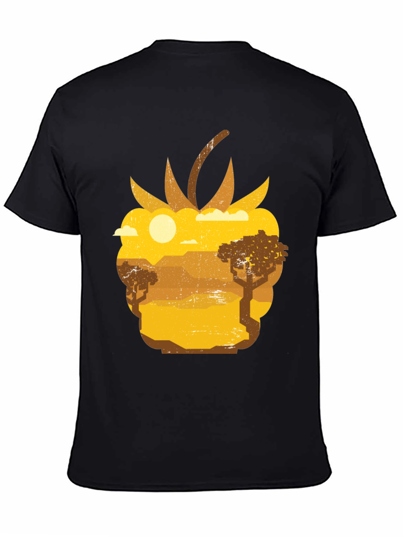 Raspberry Desert Graphic Tee - Unique Nature Scene Shirt