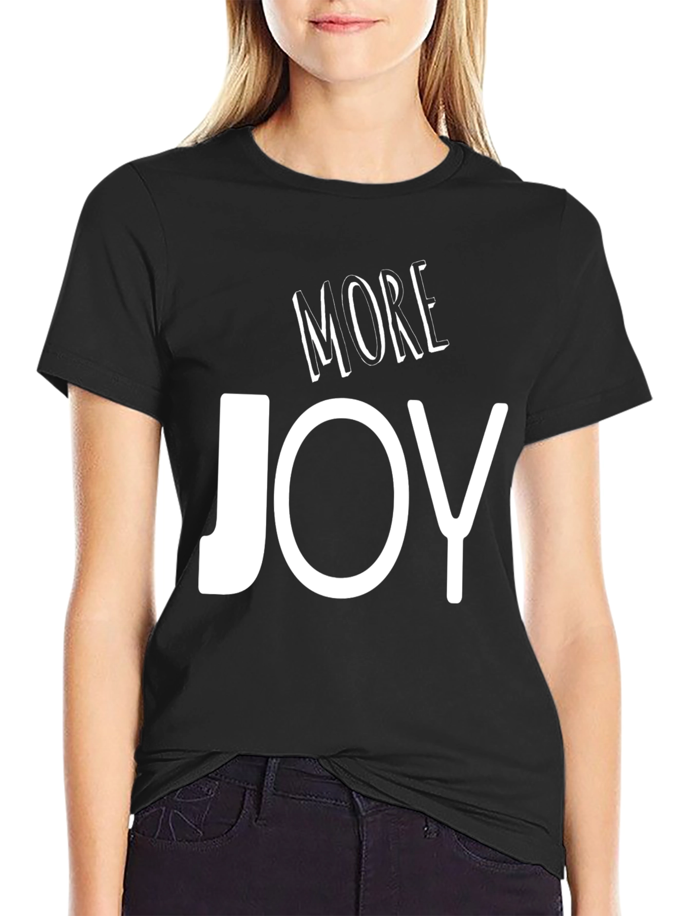 More Joy Black Graphic T-Shirt