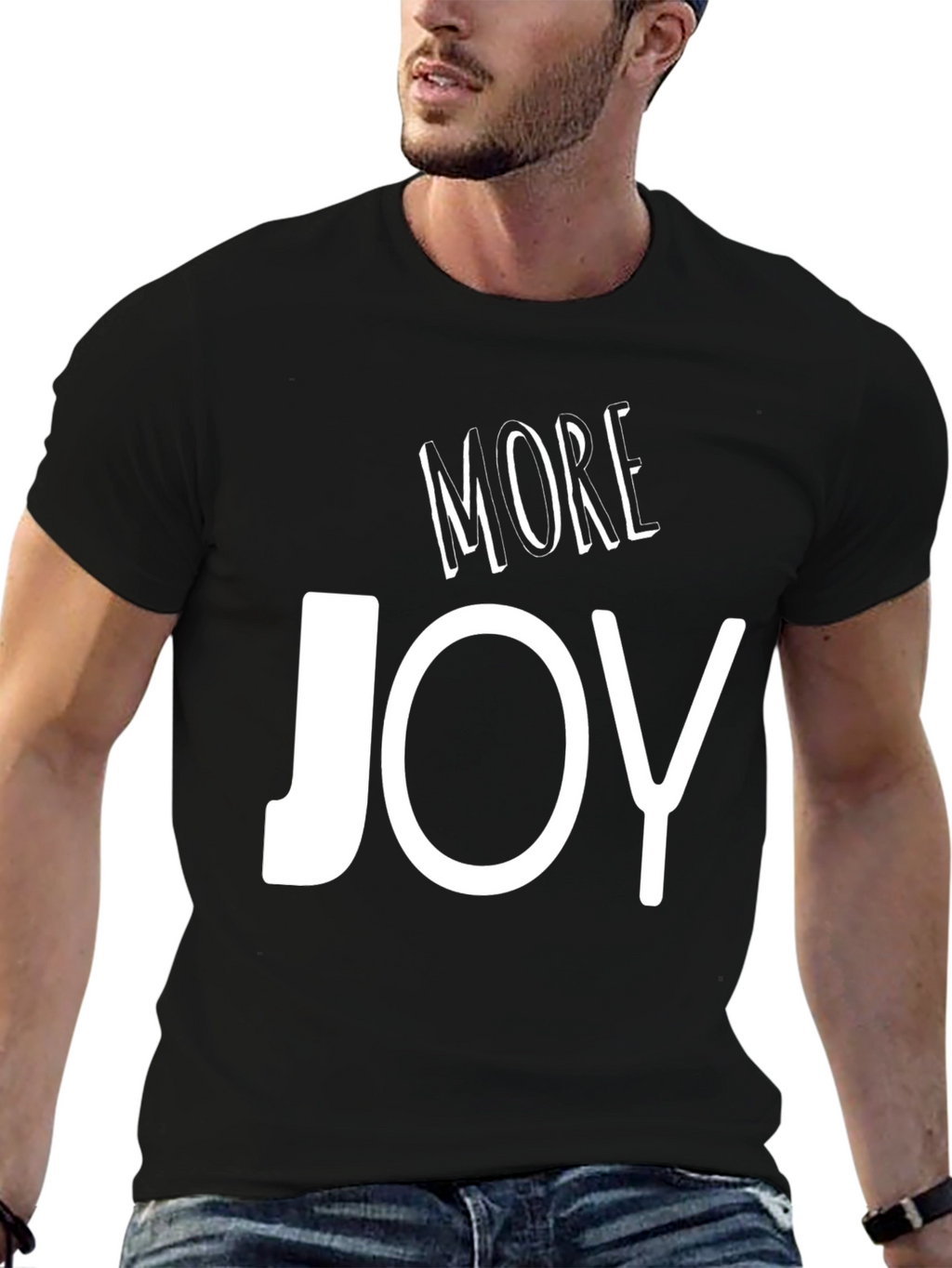 More Joy Black Graphic T-Shirt