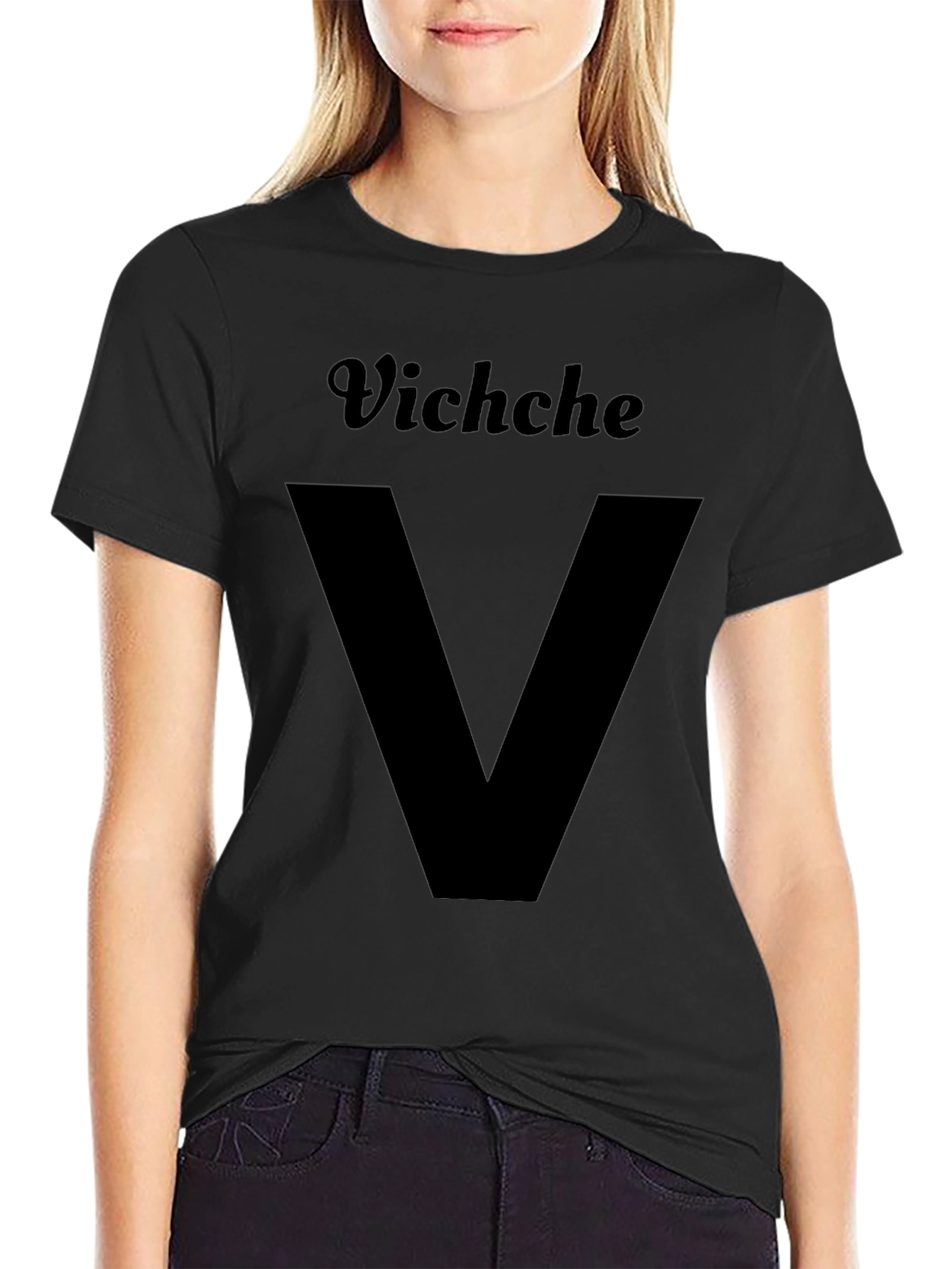 Vichche V Graphic T-Shirt - Black