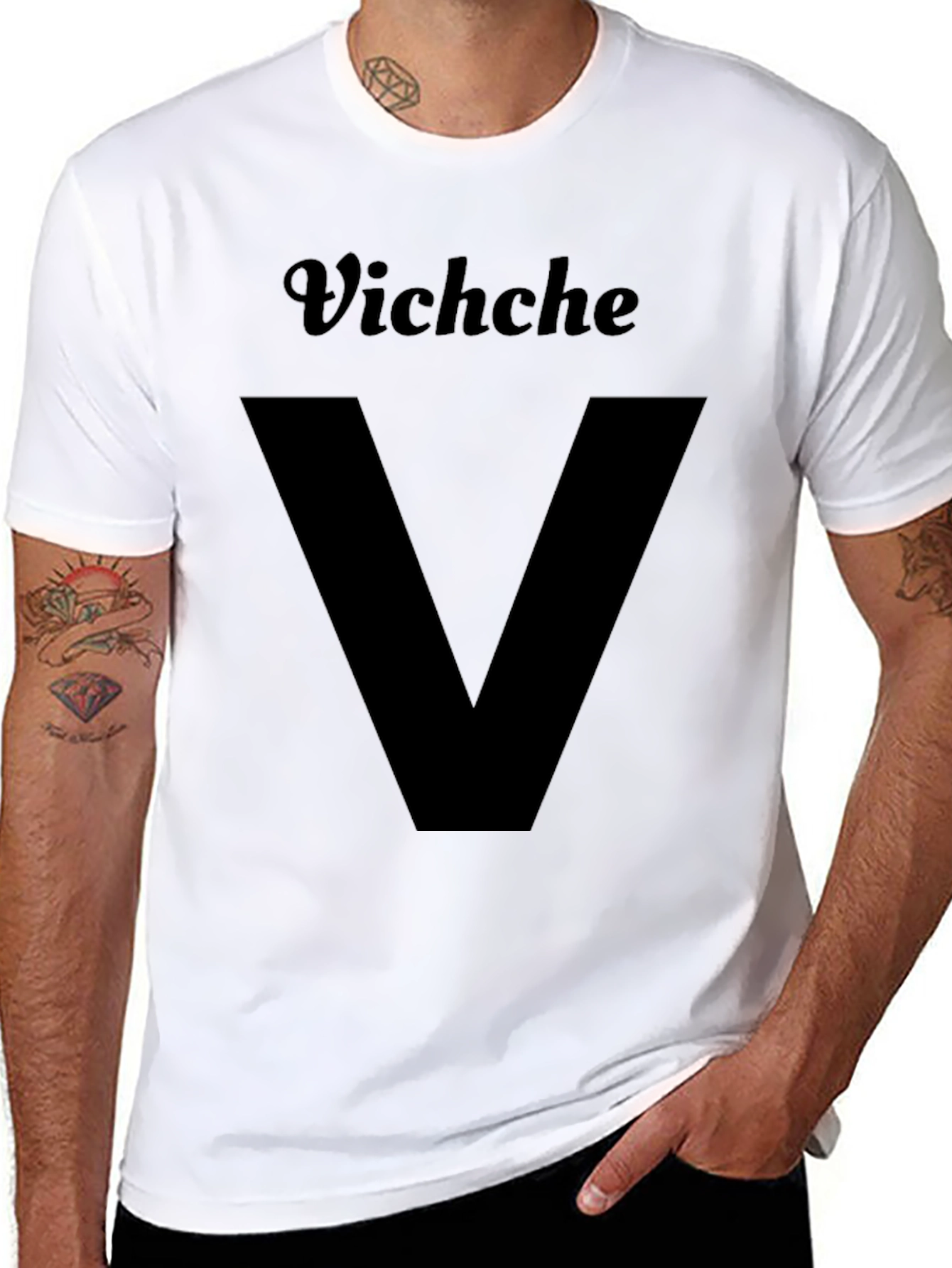 Vichche V Graphic T-Shirt - Black
