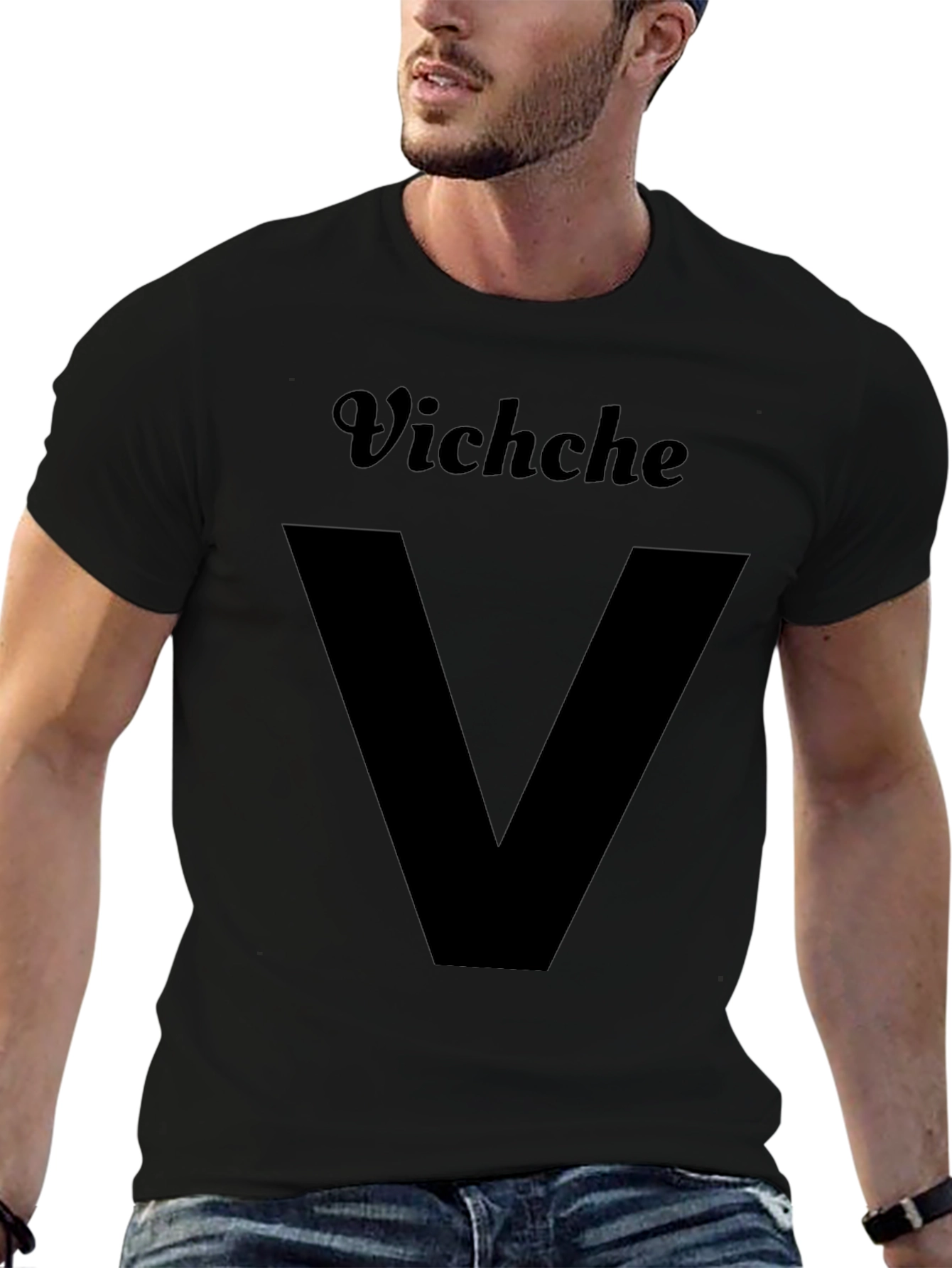 Vichche V Graphic T-Shirt - Black