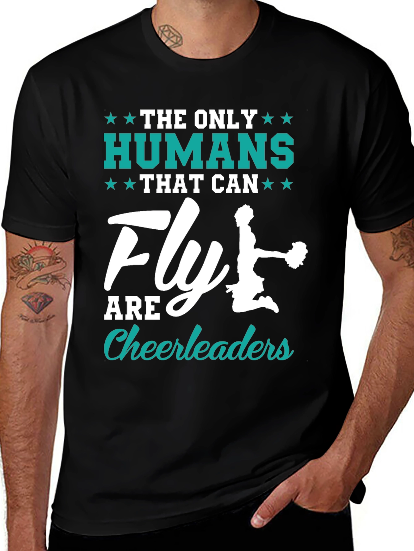 Cheerleader Fly T-Shirt -  The Only Humans That Can Fly