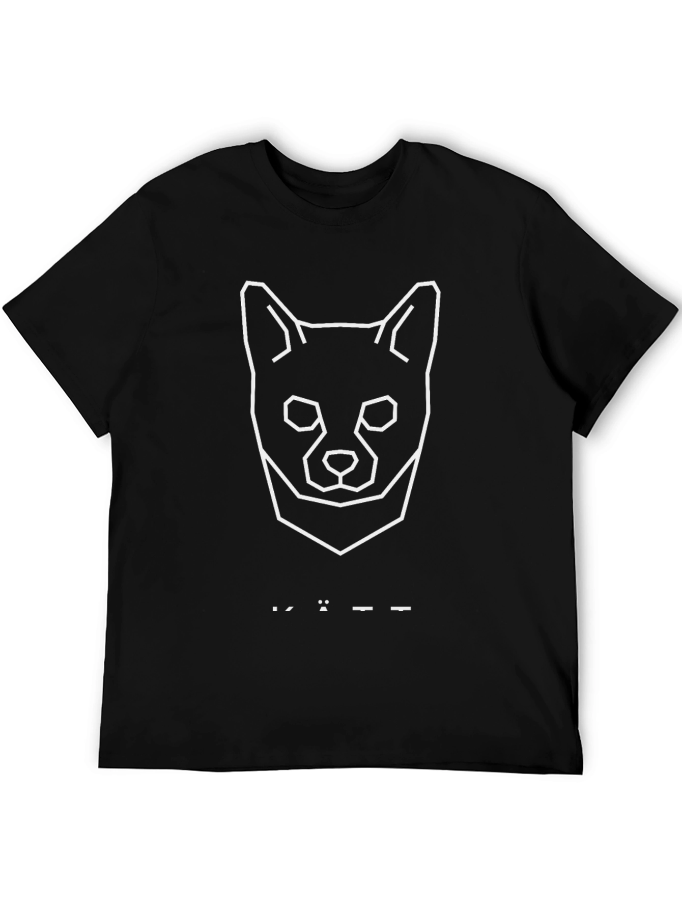 Geometric Dog Head Graphic T-Shirt - Modern Style