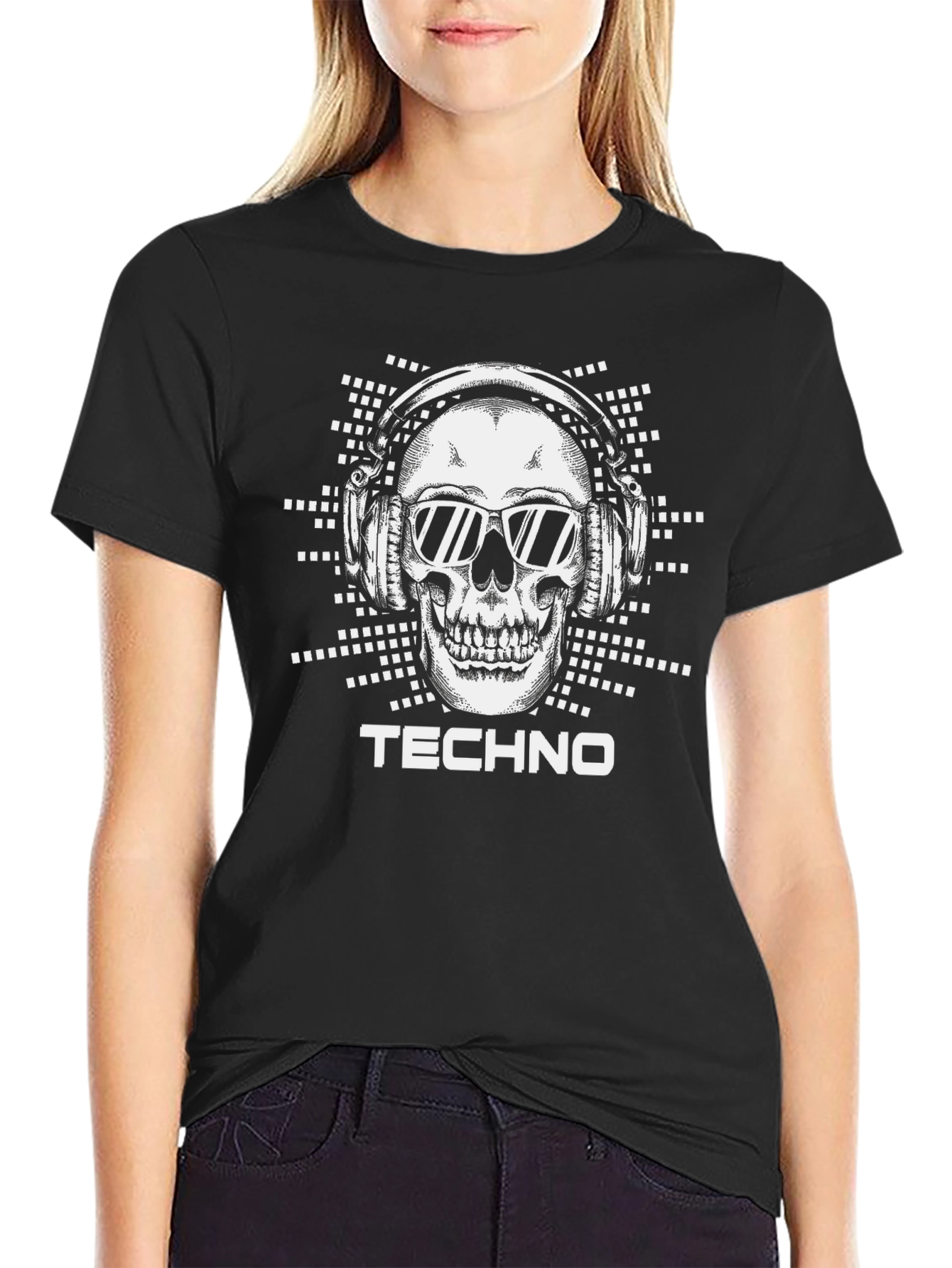 Techno Skull Graphic T-Shirt