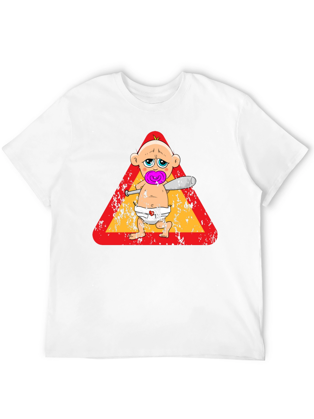 Funny Baby with Baseball Bat T-Shirt