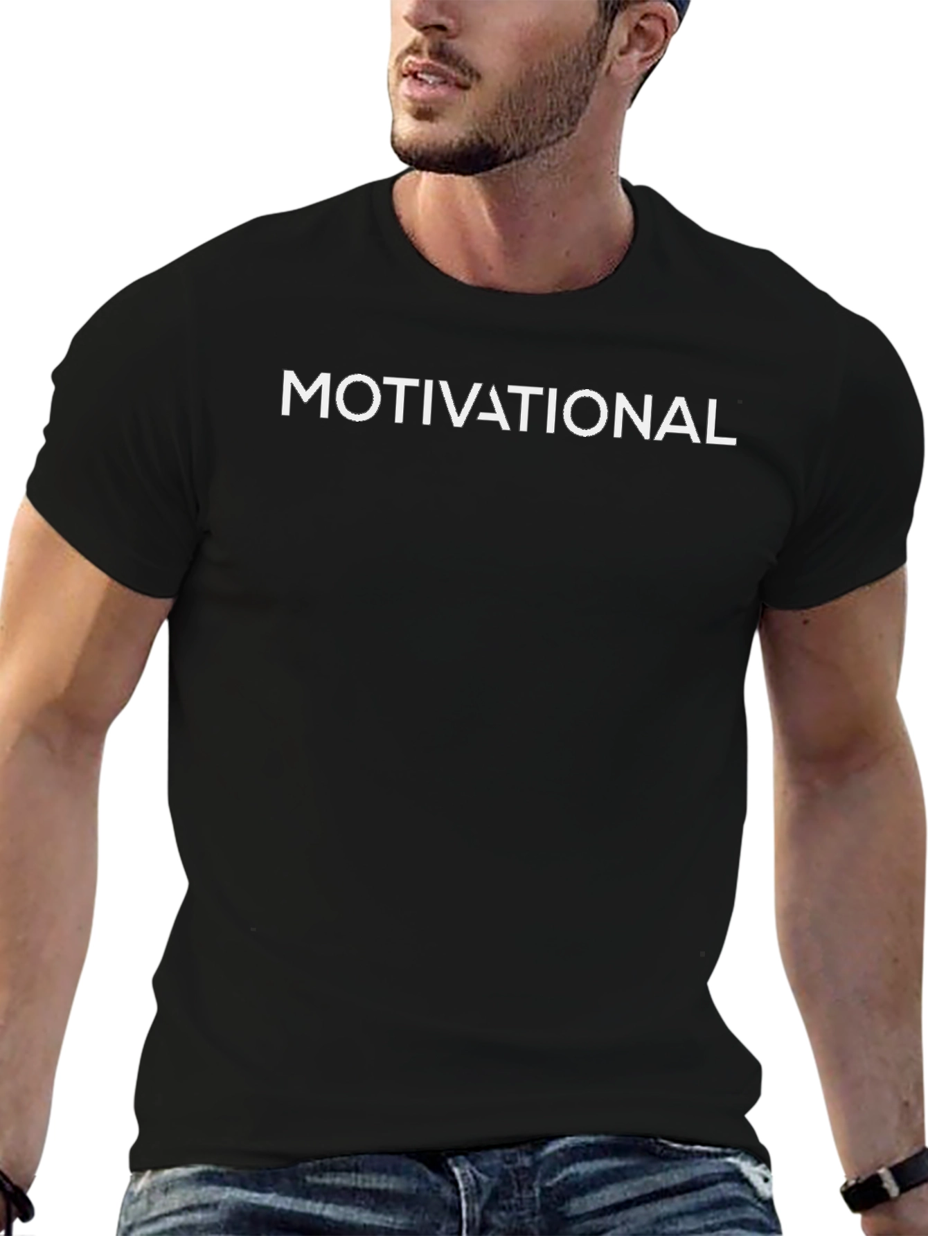 Motivational Graphic Tee - Black