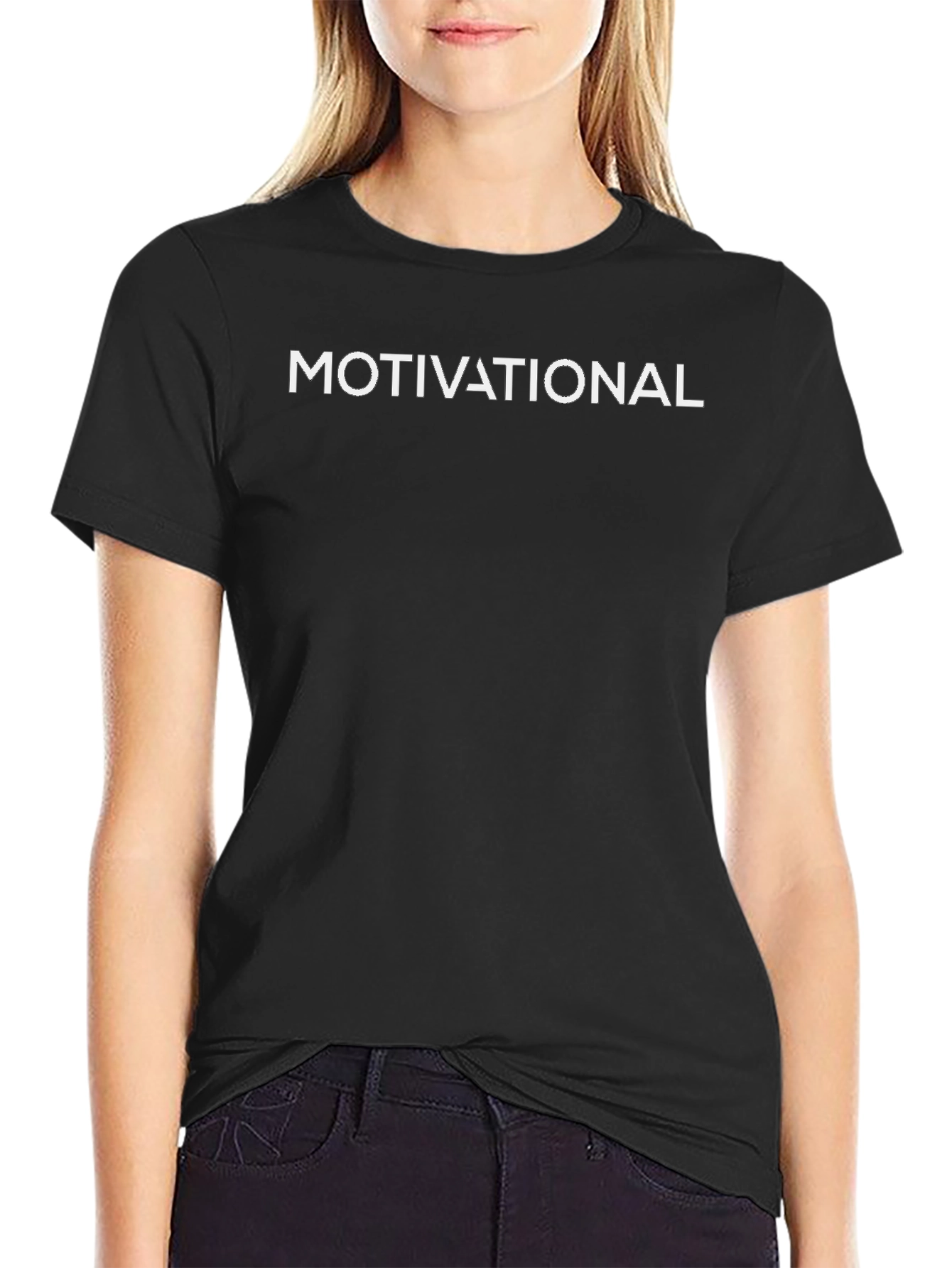 Motivational Graphic Tee - Black