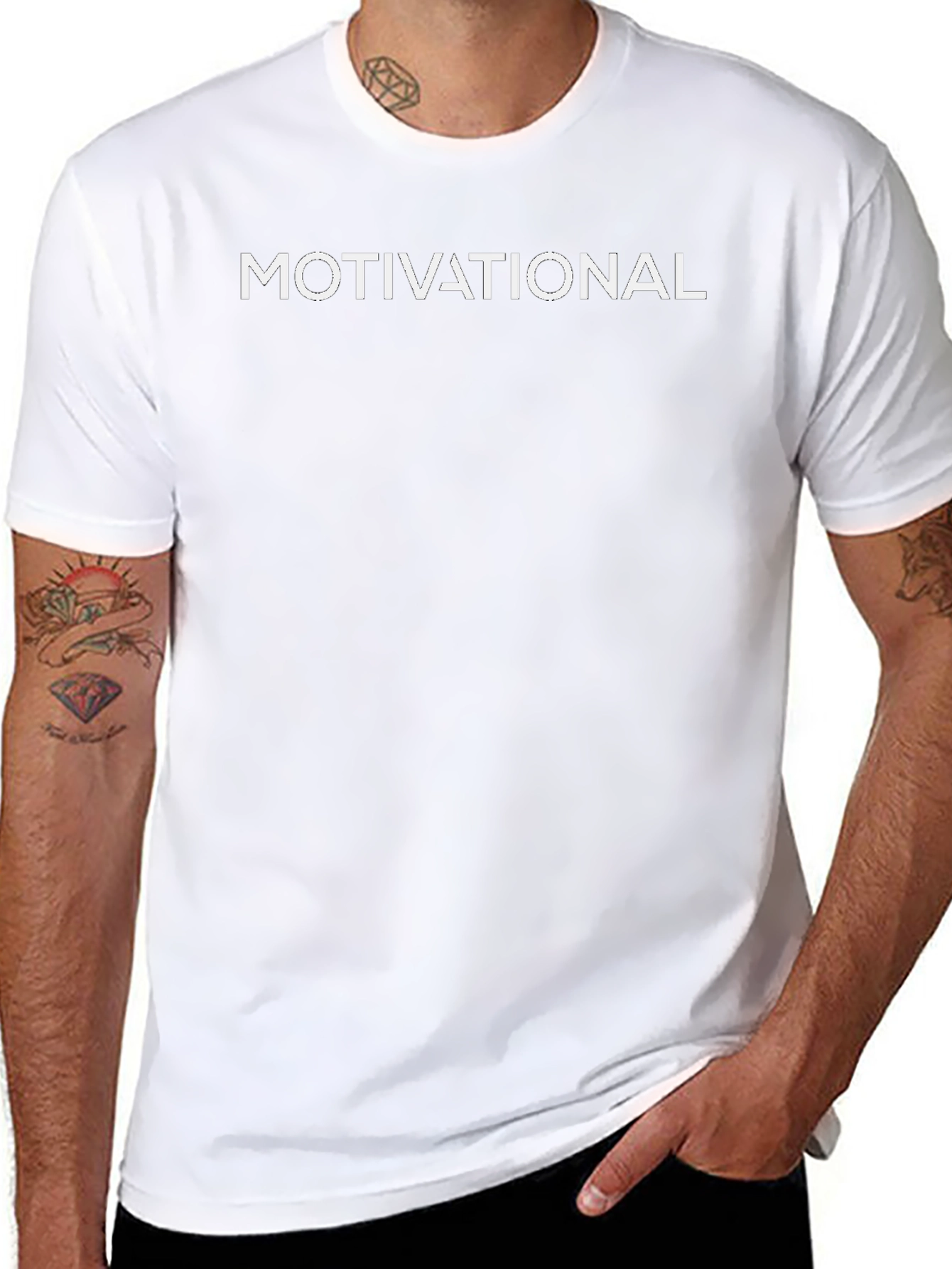 Motivational Graphic Tee - Black