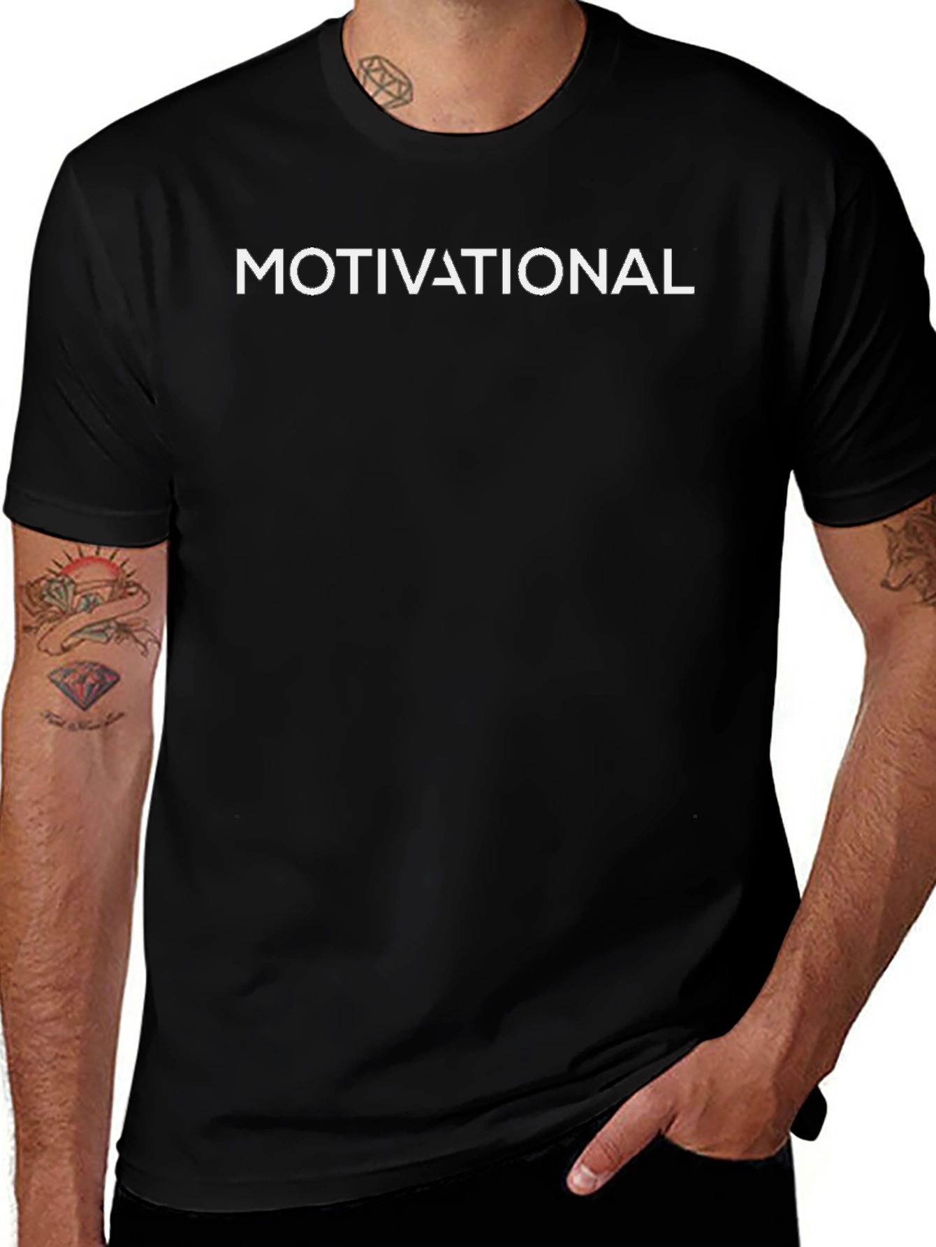 Motivational Graphic Tee - Black