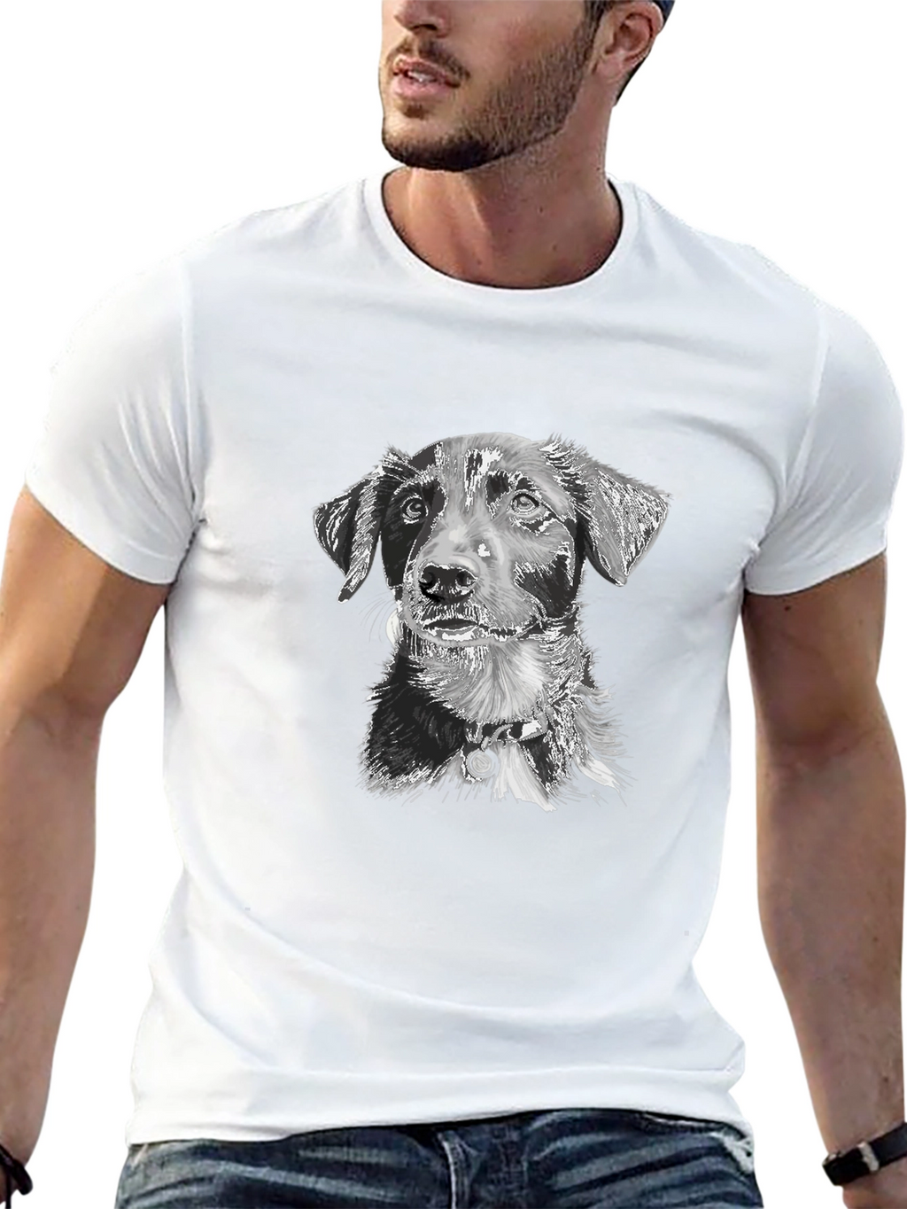 Dog Graphic Print Tee