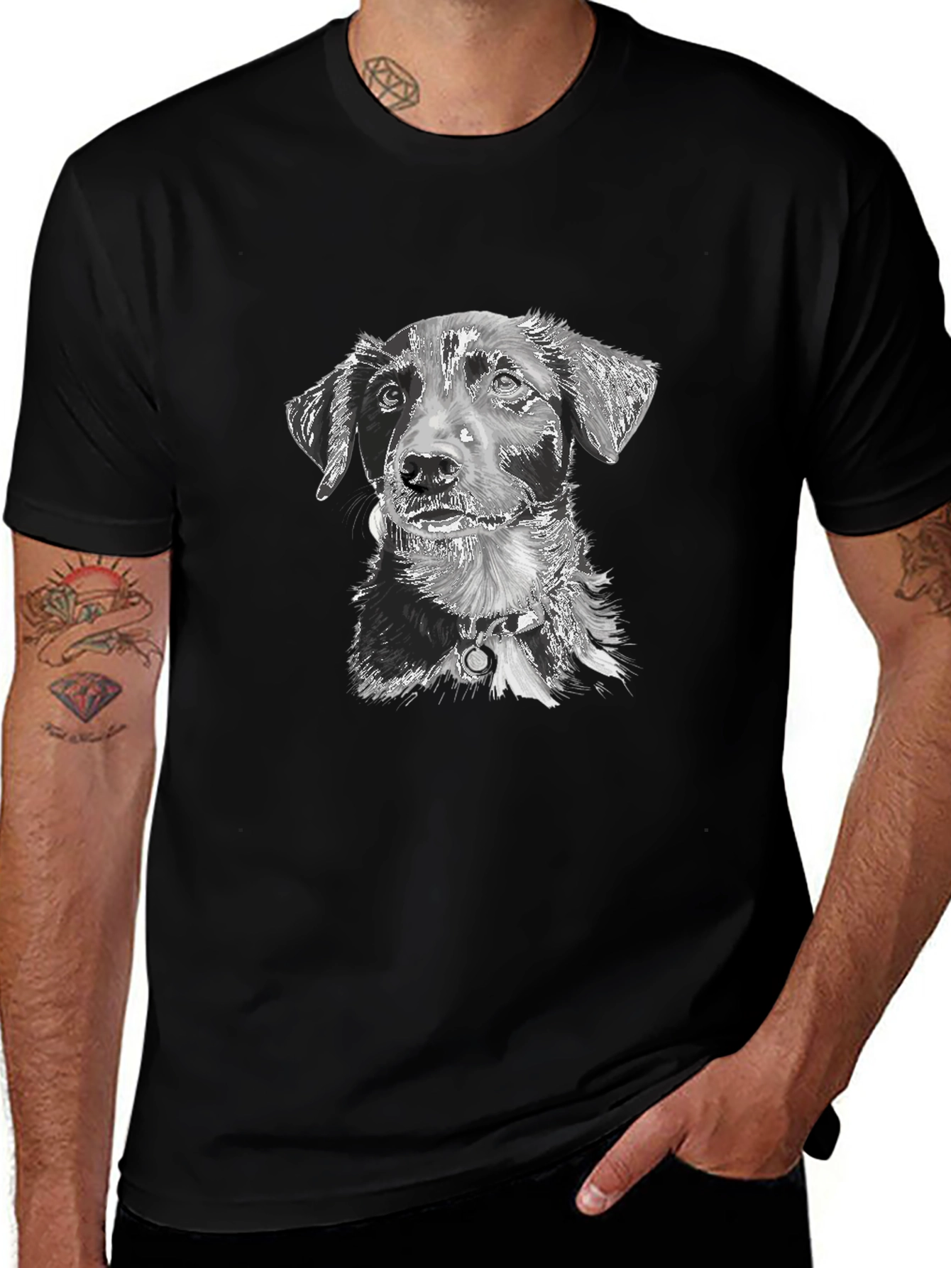 Dog Graphic Print Tee