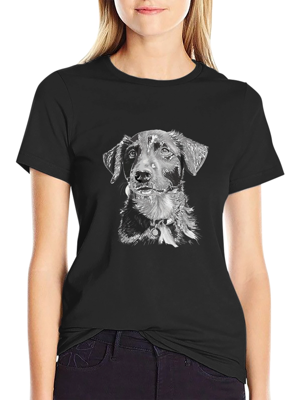 Dog Graphic Print Tee