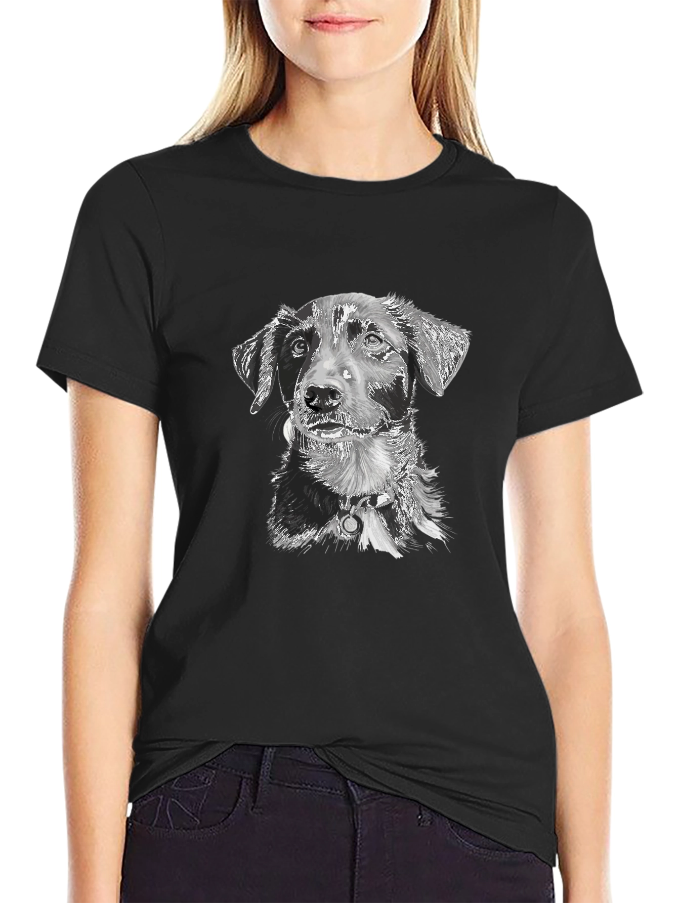 Dog Graphic Print Tee