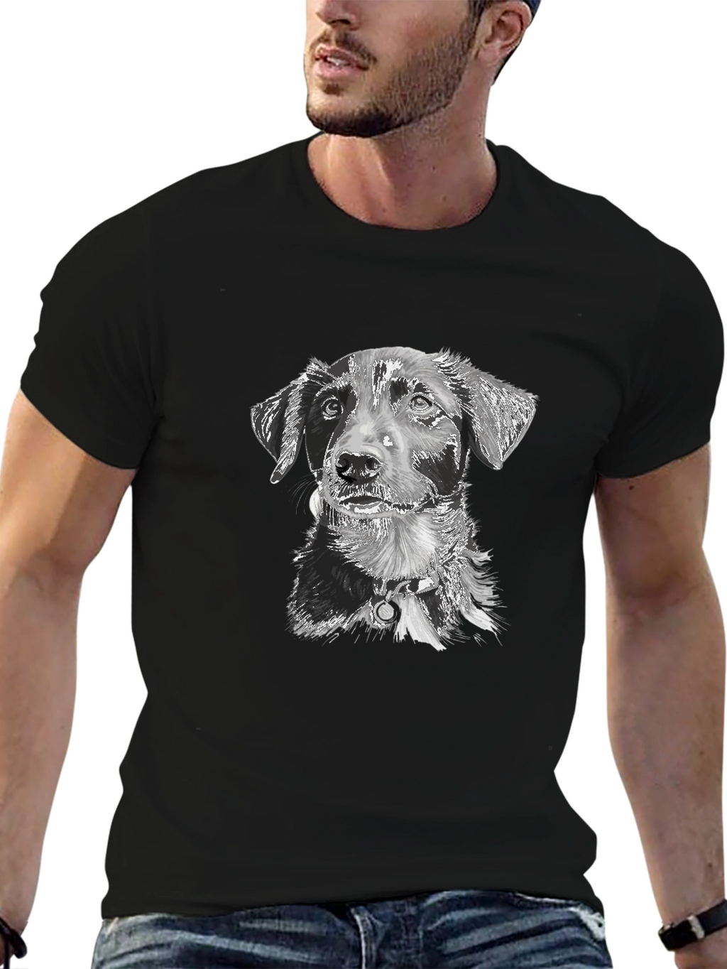 Dog Graphic Print Tee