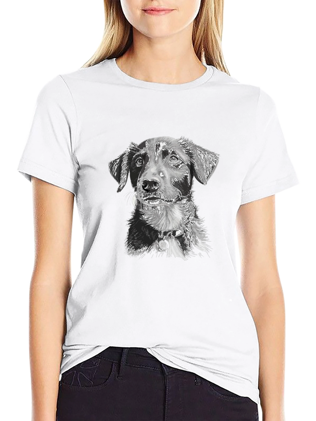 Dog Graphic Print Tee