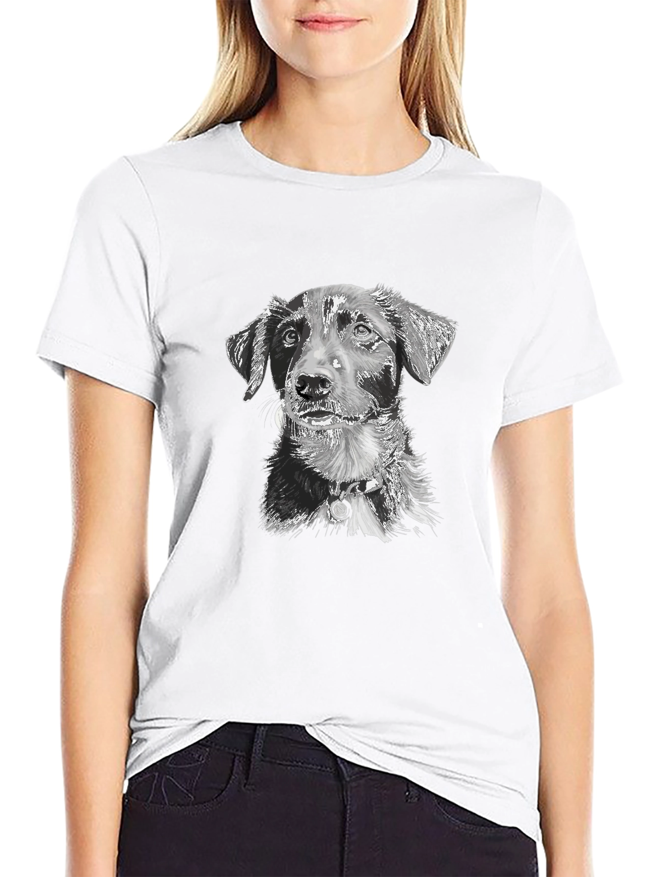 Dog Graphic Print Tee