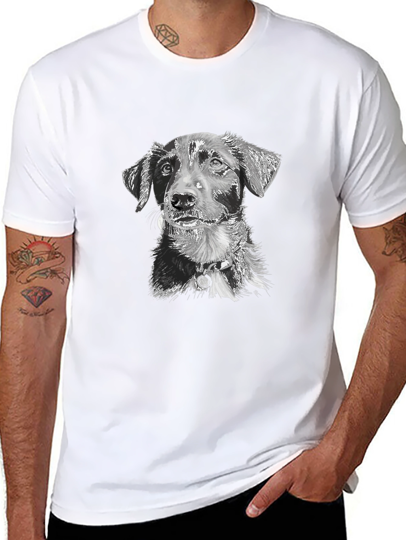 Dog Graphic Print Tee