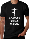Badass Yoga Mama Black T-Shirt